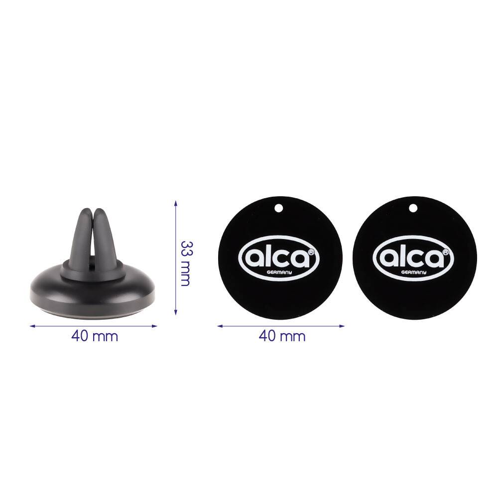 alca® Telefonhalter Magnet für Lüftungsgitter Auto 2 Metallplättchen