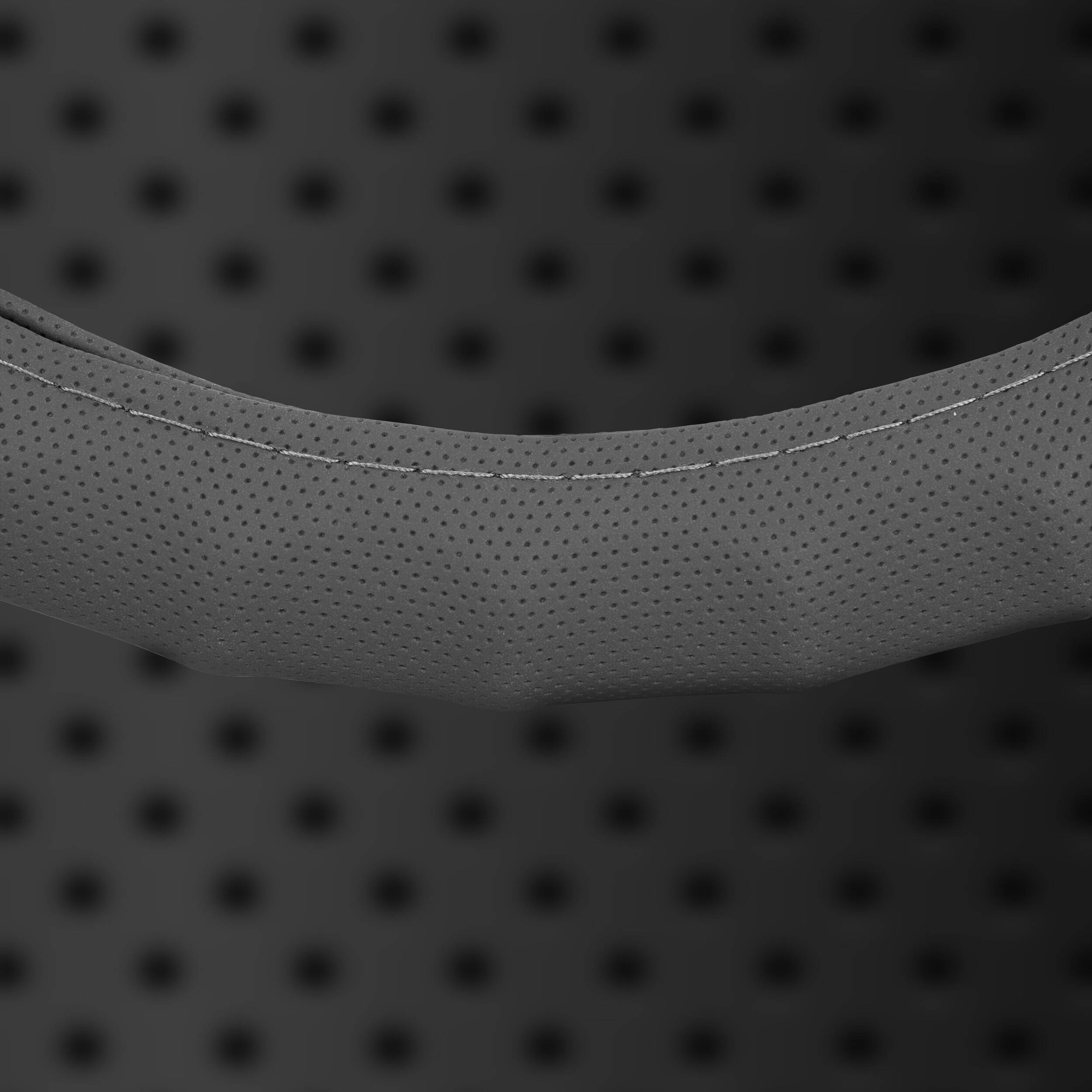 HEYNER® Lenkradhülle 37–39 cm – weich, griffig, grau, soft perforiert, geruchsneutral, rutschfest