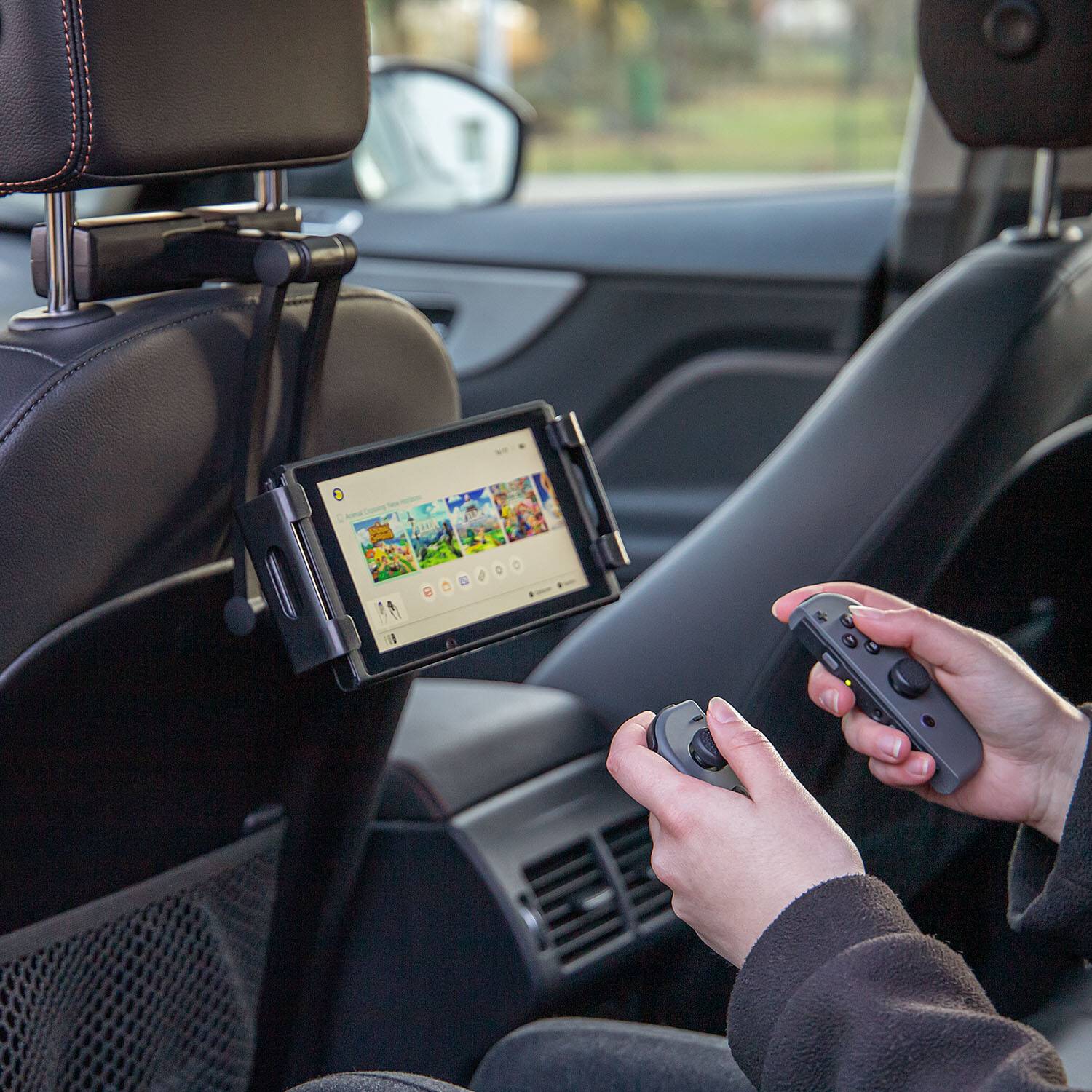 HEYNER® Tablethalter Auto Kopfstütze für Tablets und Smartphones 4,7-13