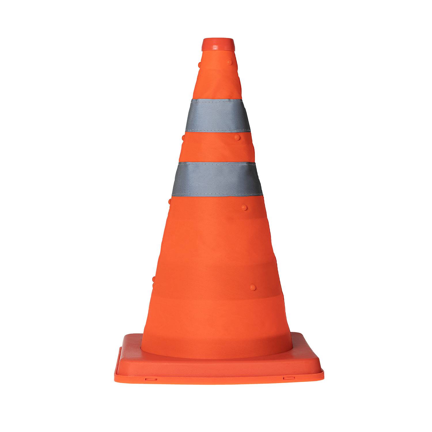 alca® Sicherheitskegel Faltbar 25x25x40 cm Reflektierend Orange 1-Stück Hohe Signalwirkung dank 2 Reflektorstreifen,