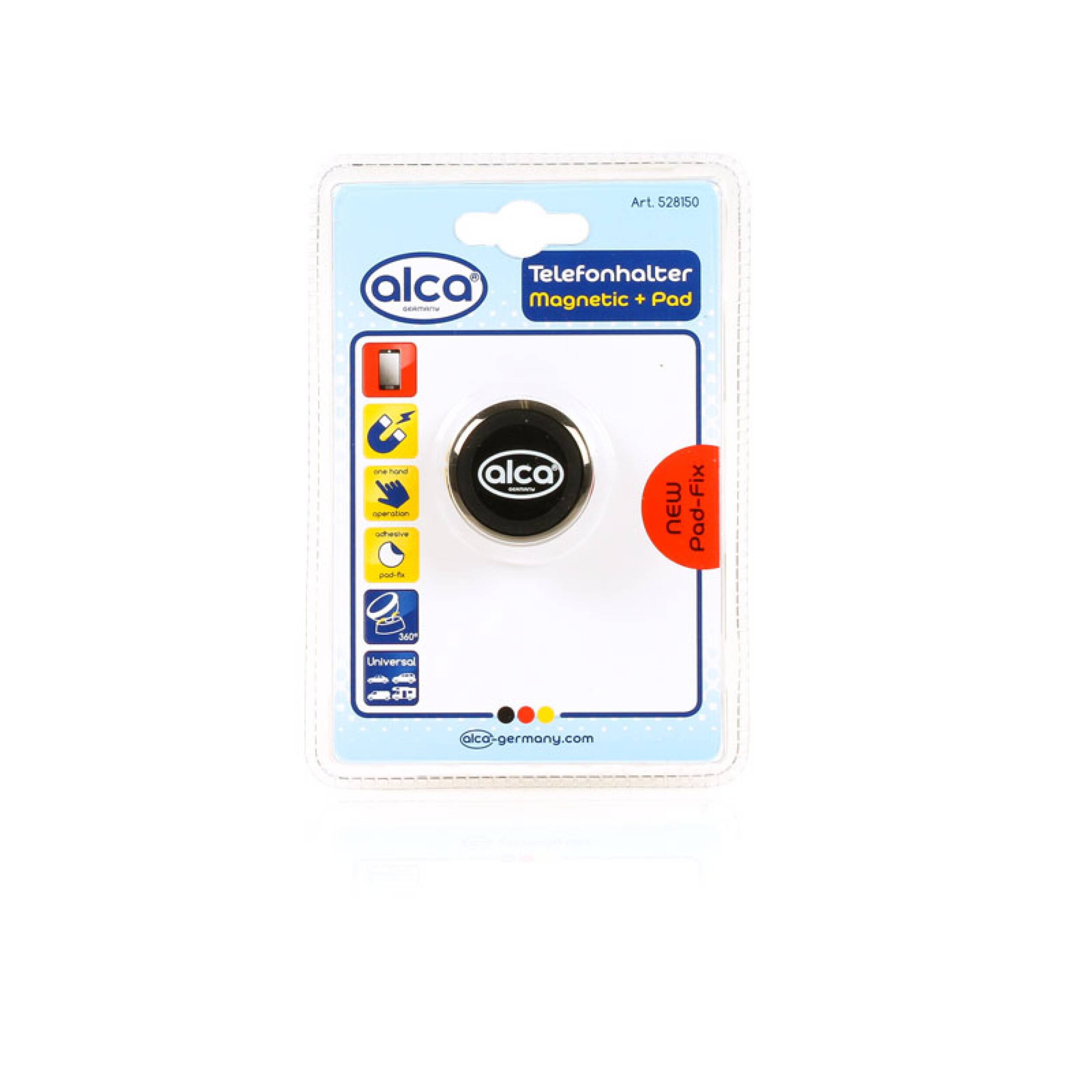 alca® Telefonhalter Magnet universeller Handyhalter Auto schwarz Smartphone Halterung Handyhalterung einstellbar