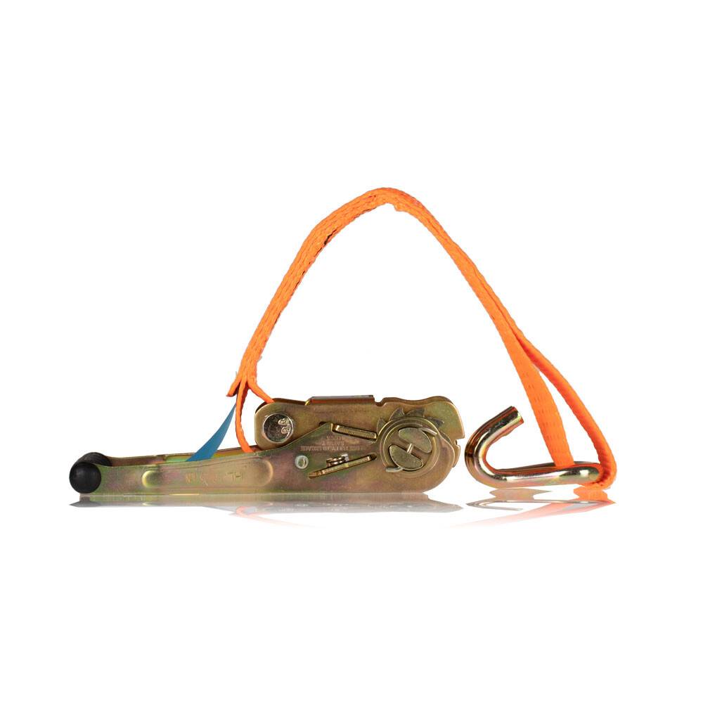 alca® Zurrgurt 4t 8m 50mm 4000 daN orange verstellbar mit Ratsche + 2 Stahlhaken Ratschenspanner Spanngurt zertifiziert