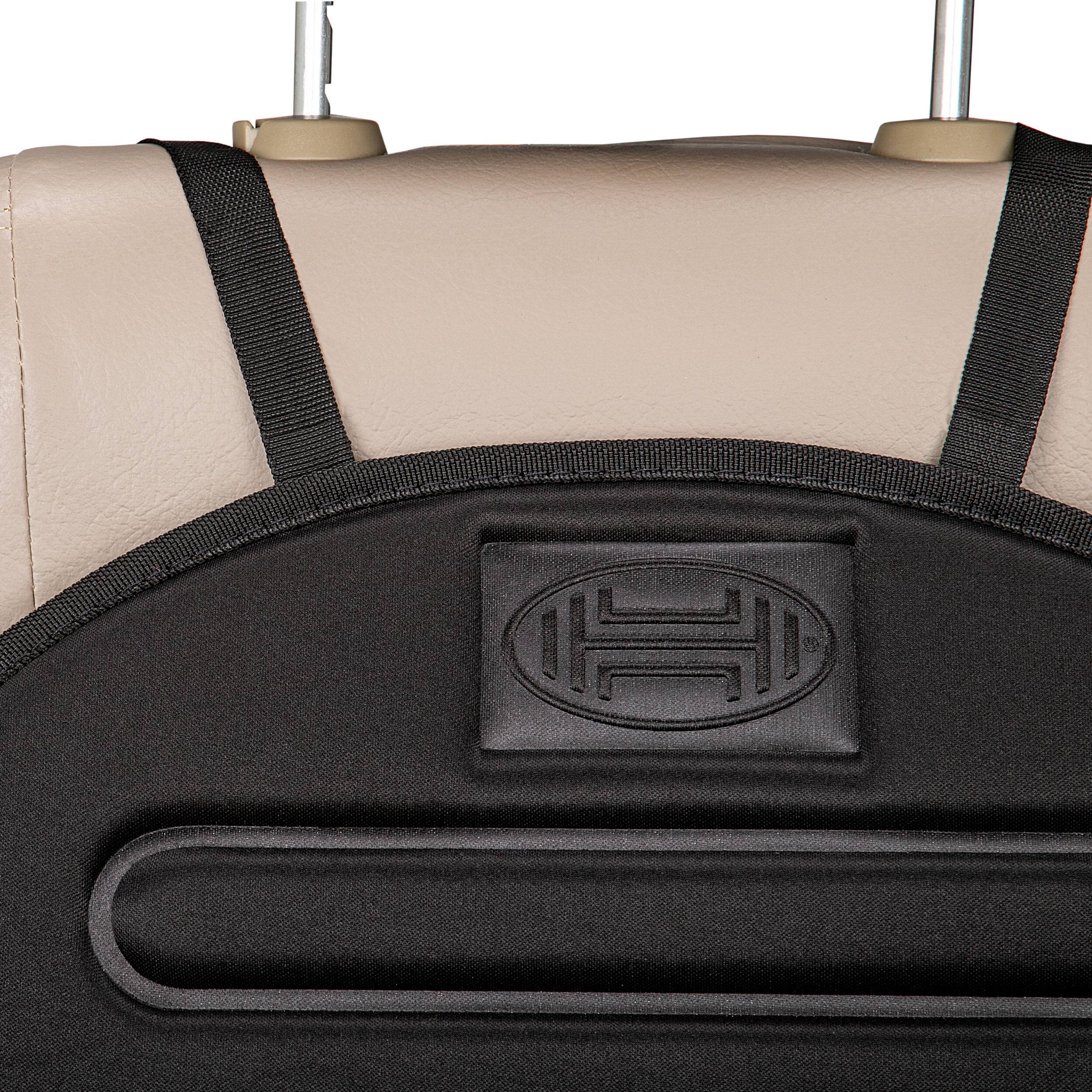 HEYNER® Sitzauflage beheizbar, für 12V Zigarettenanzünder, schwarz mit voller Rückenlehne, Sitzschoner im Auto