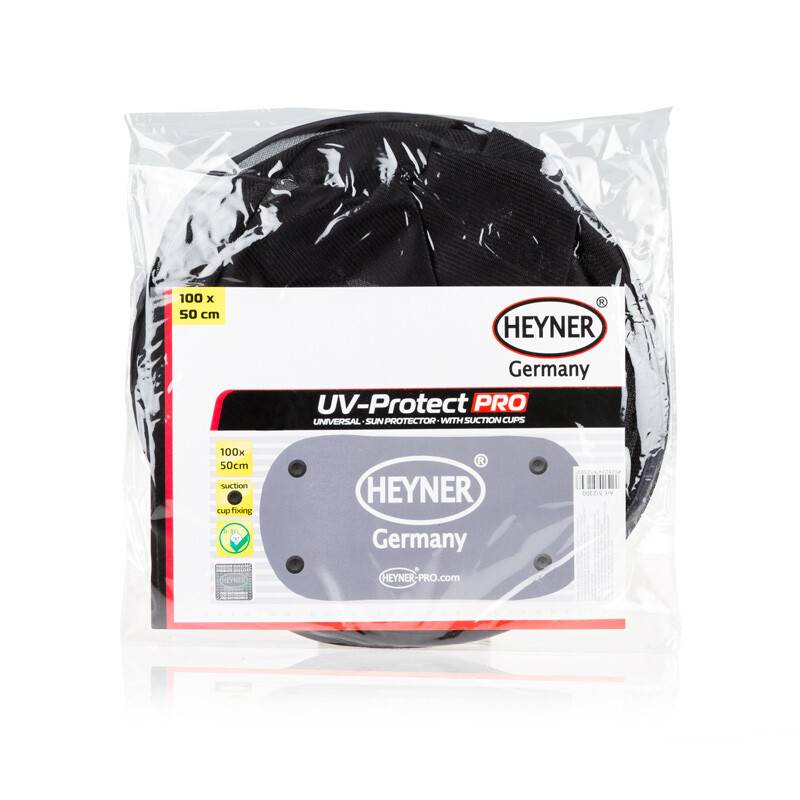 HEYNER® Auto-Sonnenschutz 100 x 50 cm Autofenster Sonnenblende UV Schutz Befestigung mit Saugnäpfen Scheibe Sonnenschutz