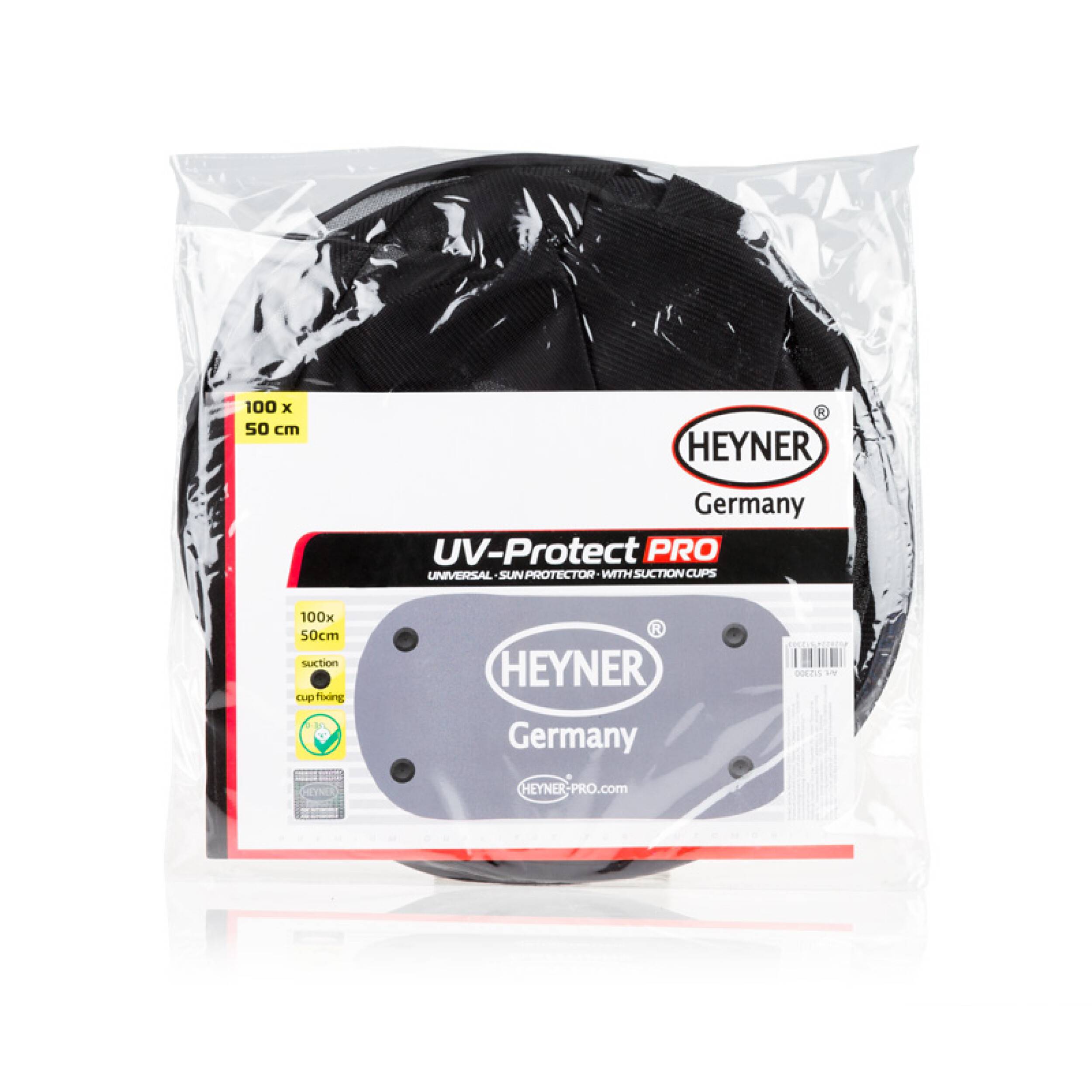 HEYNER® Auto-Sonnenschutz 100 x 50 cm Autofenster Sonnenblende UV Schutz Befestigung mit Saugnäpfen Scheibe Sonnenschutz