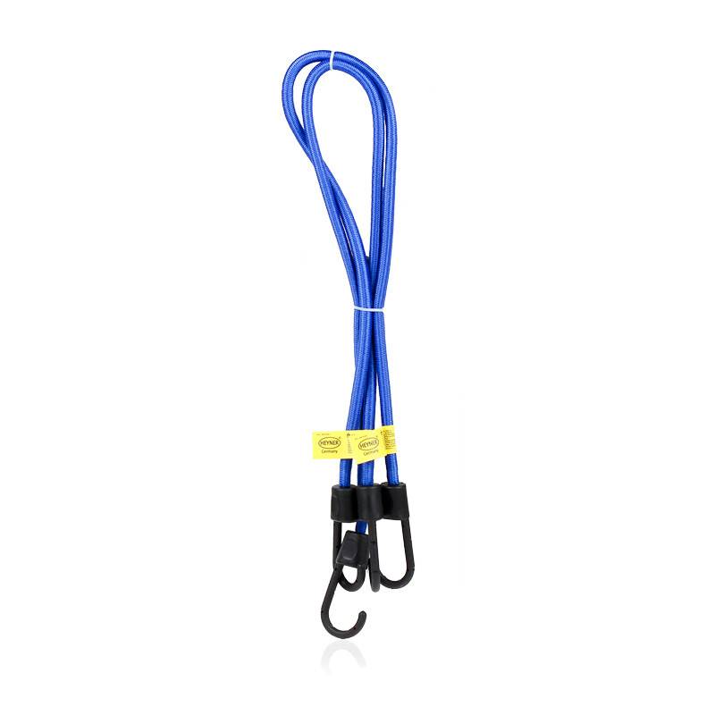 HEYNER® Gepäckspanner 2er Set 80 cm, blau 80N Zugkraft dehnbare Spanngurte im Bundle, verstellbare