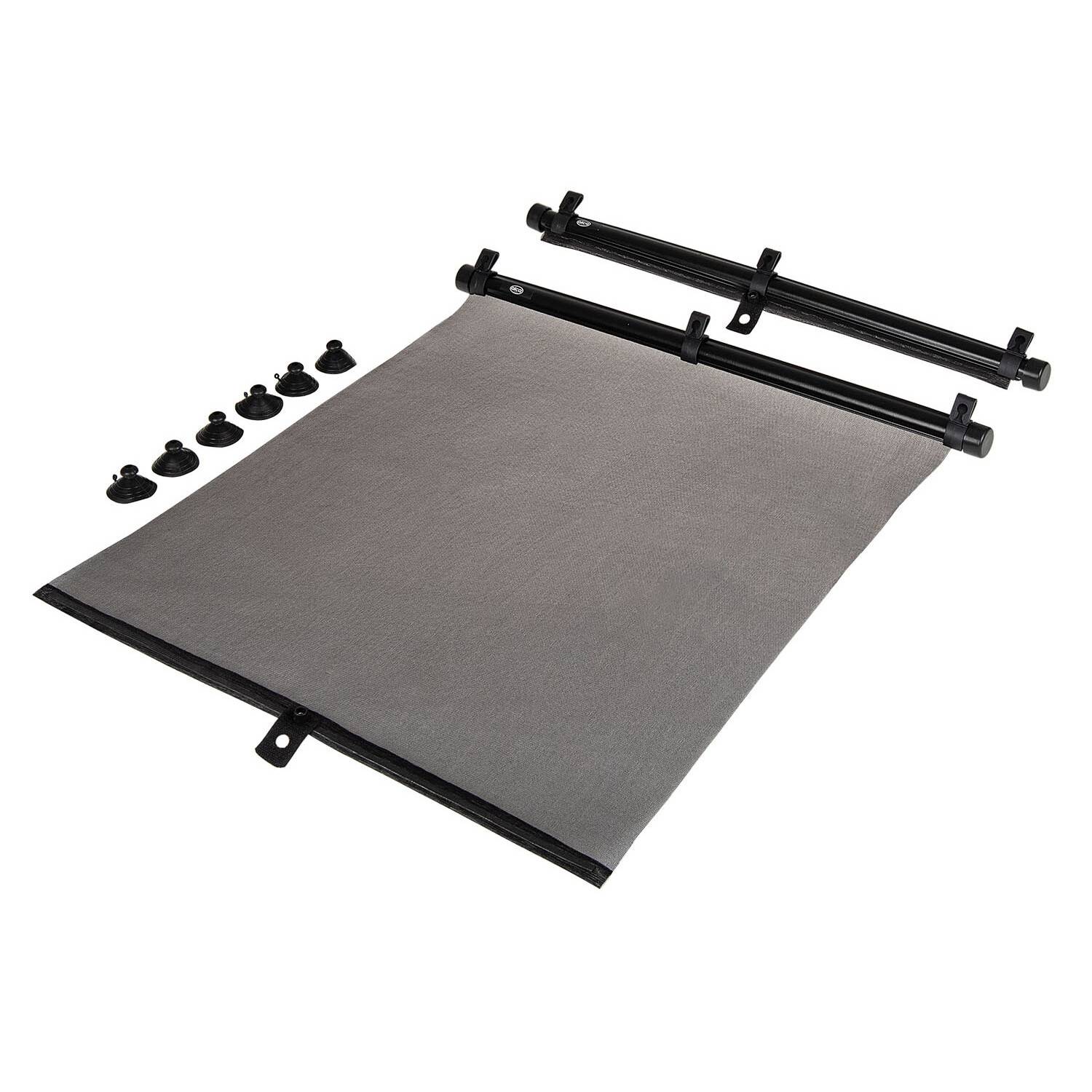 alca® Auto-Sonnenrollo 2 x 40 x 55 cm Autofenster Sonnenblende UV Schutz mit Saugnapf & Einhand-Einrollfunktion