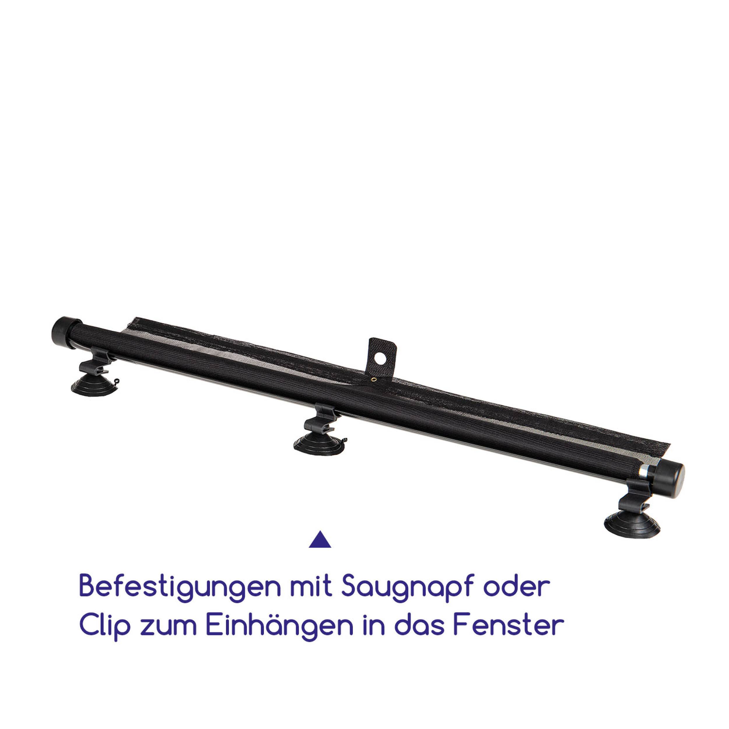 alca® Auto-Sonnenrollo 2 x 40 x 55 cm Autofenster Sonnenblende UV Schutz mit Saugnapf & Einhand-Einrollfunktion