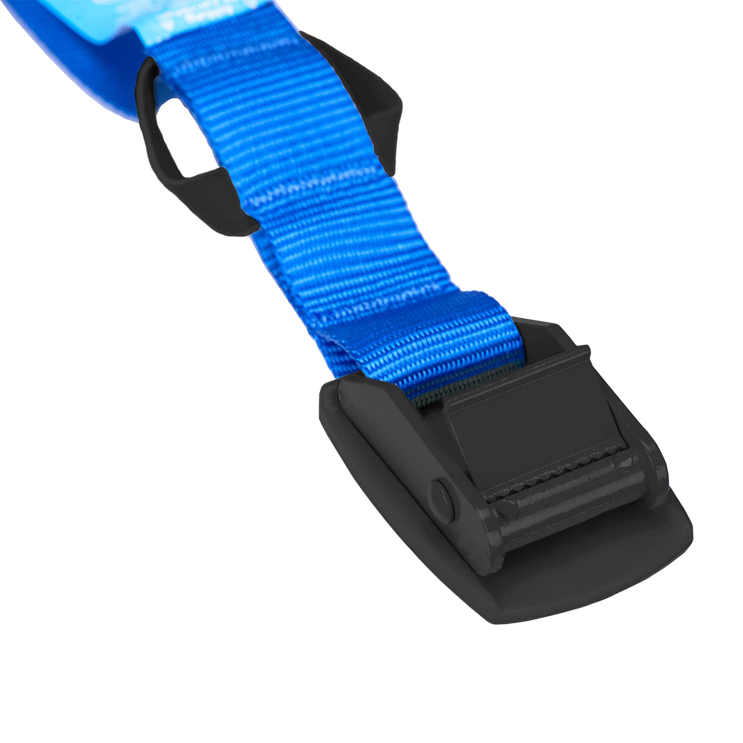 alca® Spanngurt mit Schnallenschutz 25 mm x 4,0 m, 200 daN, blau, verstellbar mit Klemmschloss, Zurrgurt, Spanner,