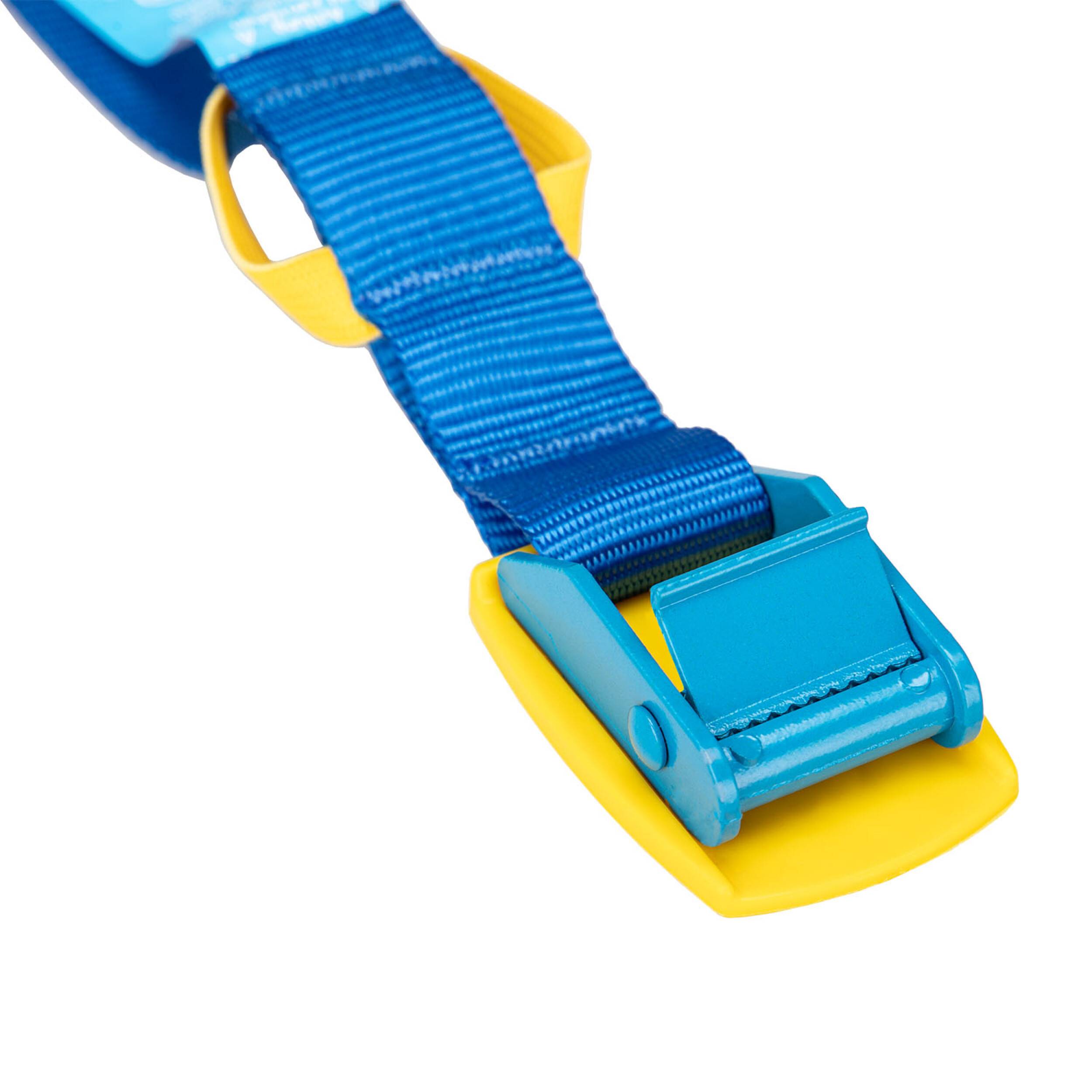 alca® Spanngurt mit Schnallenschutz 25 mm x 4,0 m, 200 daN, blau, verstellbar mit Klemmschloss, Zurrgurt, Spanner,