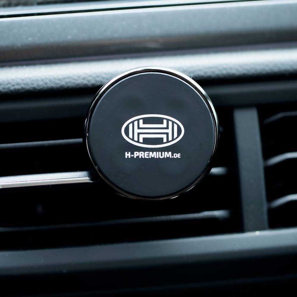 HEYNER® Telefonhalter Magnet Handyhalter Halter Navigationsgerät Auto Lüftungsgitter Universal schwarz Smartphone