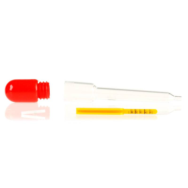 HEYNER® Batteriesäureprüfer, 1.10-1.30 g/ml Dichtemessung, 14ml Füllvolumen temperaturkompensiertes Kunststoff-Aräometer