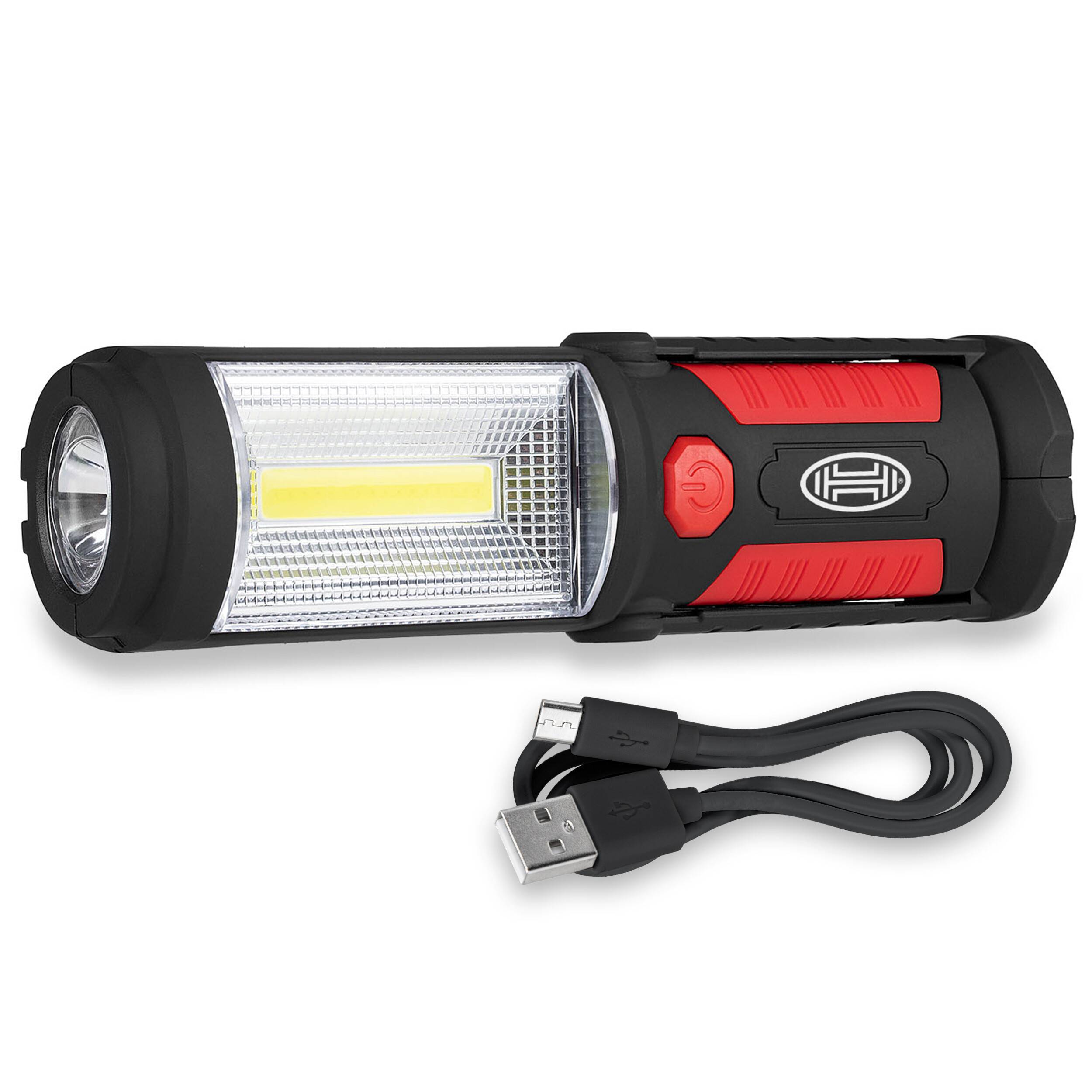 HEYNER® Arbeitsleuchte mit 1200 mAh Akku, COB-LED und 220 lm für Wiederaufladbare Inspektionsleuchte,