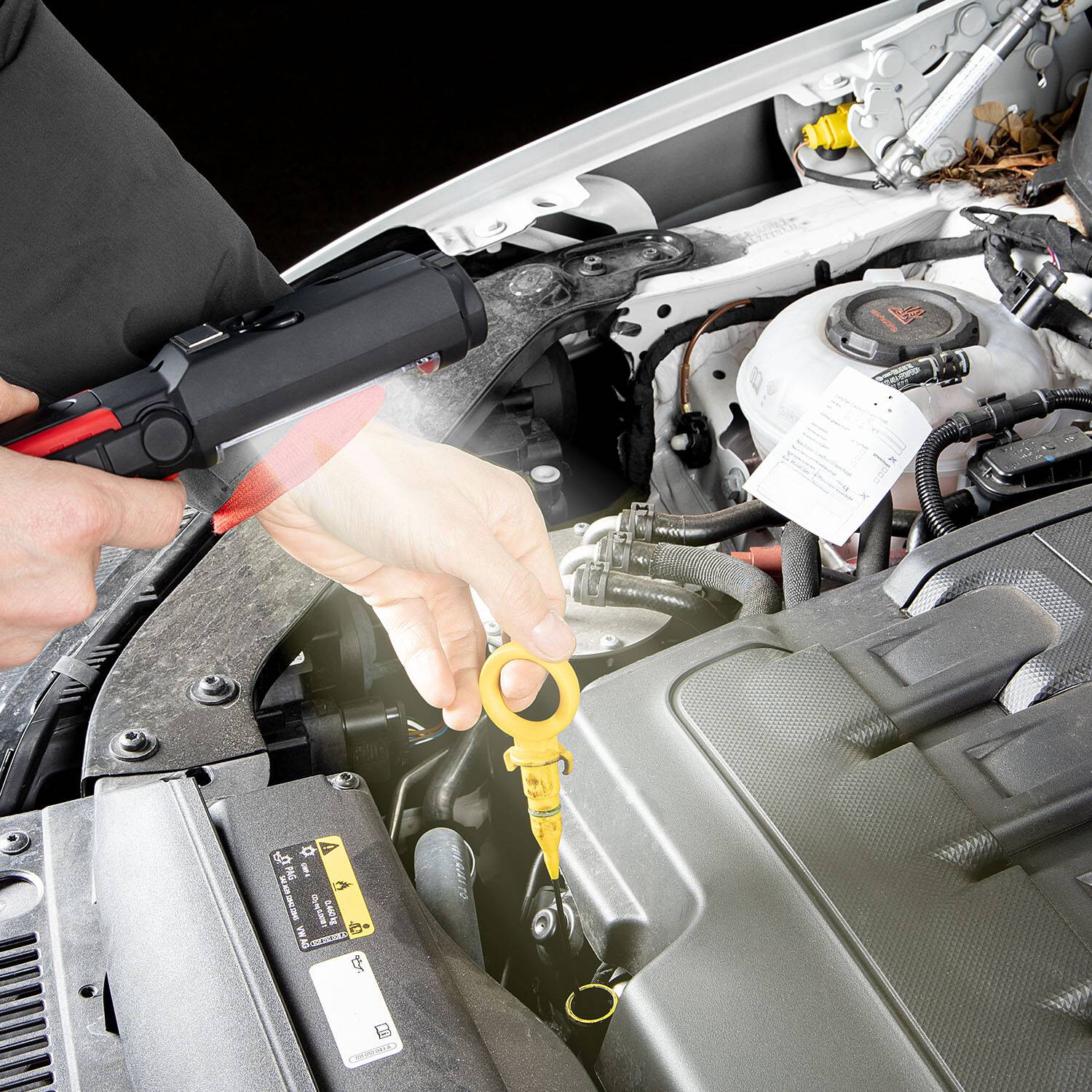 HEYNER® Werkstattlampe Akku LED-Arbeitsleuchte Inspektionsleuchte, wiederaufladbare Taschenlampe