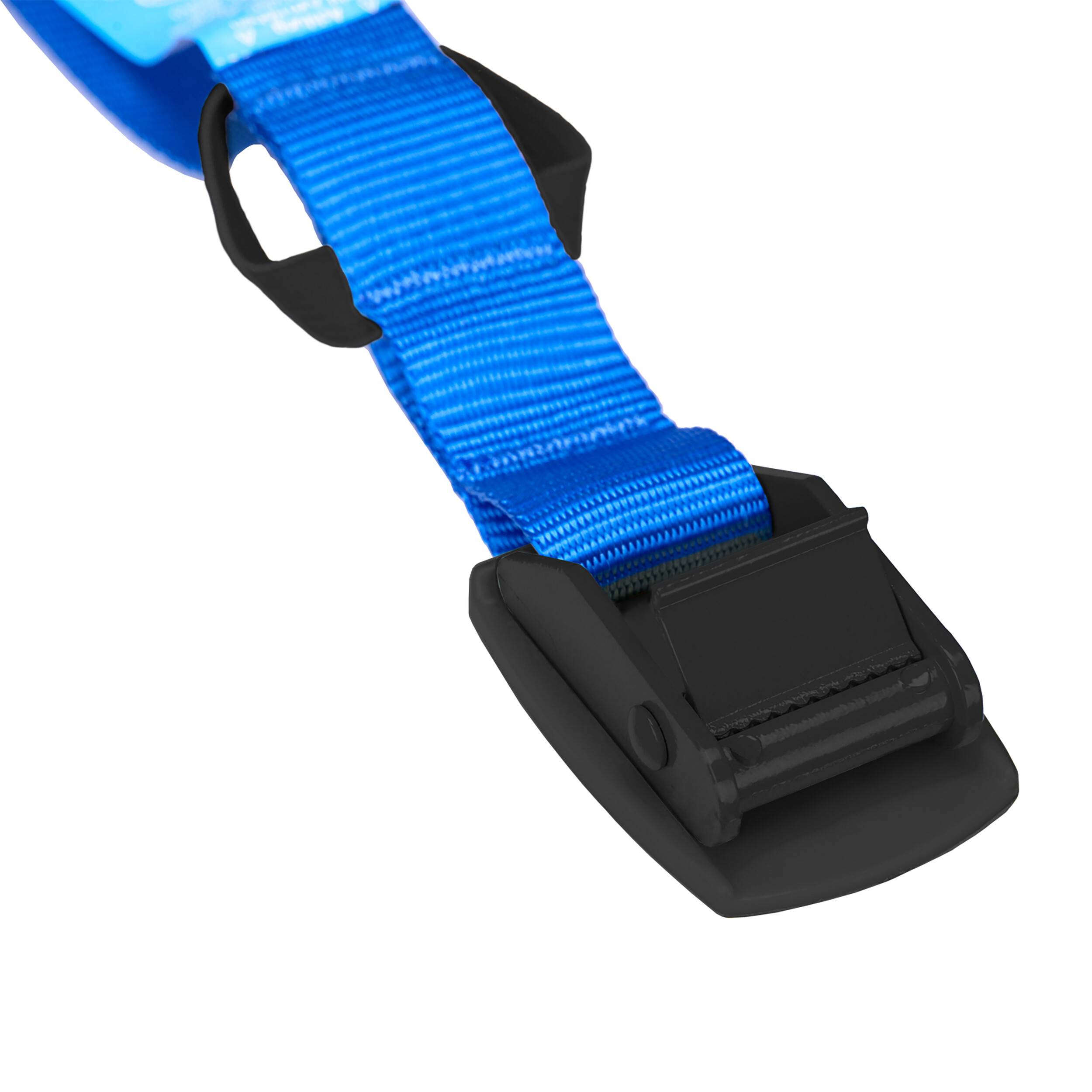 alca® Spanngurt mit Schnallenschutz 25 mm x 2,0 m, 200 daN, blau, verstellbar mit Klemmschloss, Zurrgurt, Spanner,