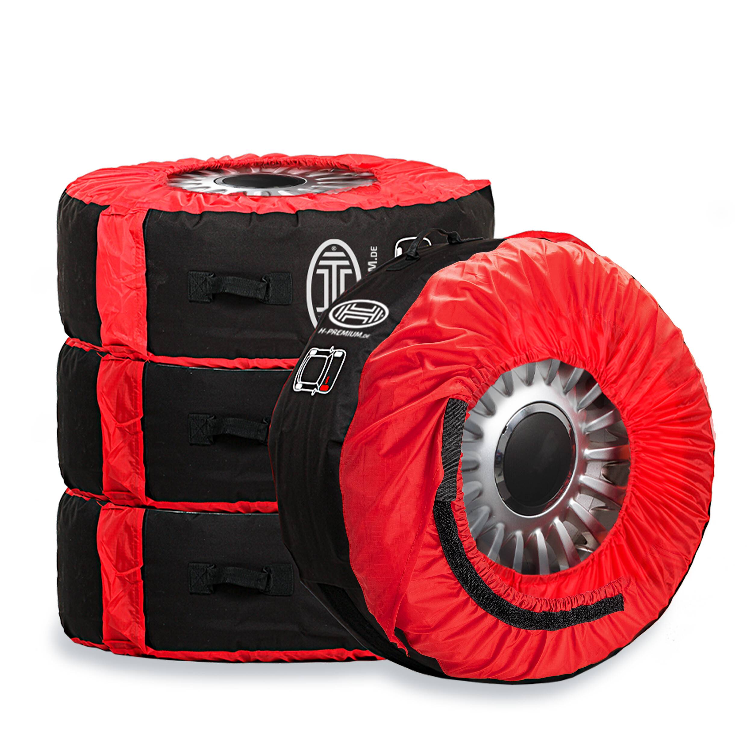 HEYNER® Reifentaschen Set 16-22 Zoll mit Klettverschluss, Reifenschutzhülle, Reifenschoner, 4er Set