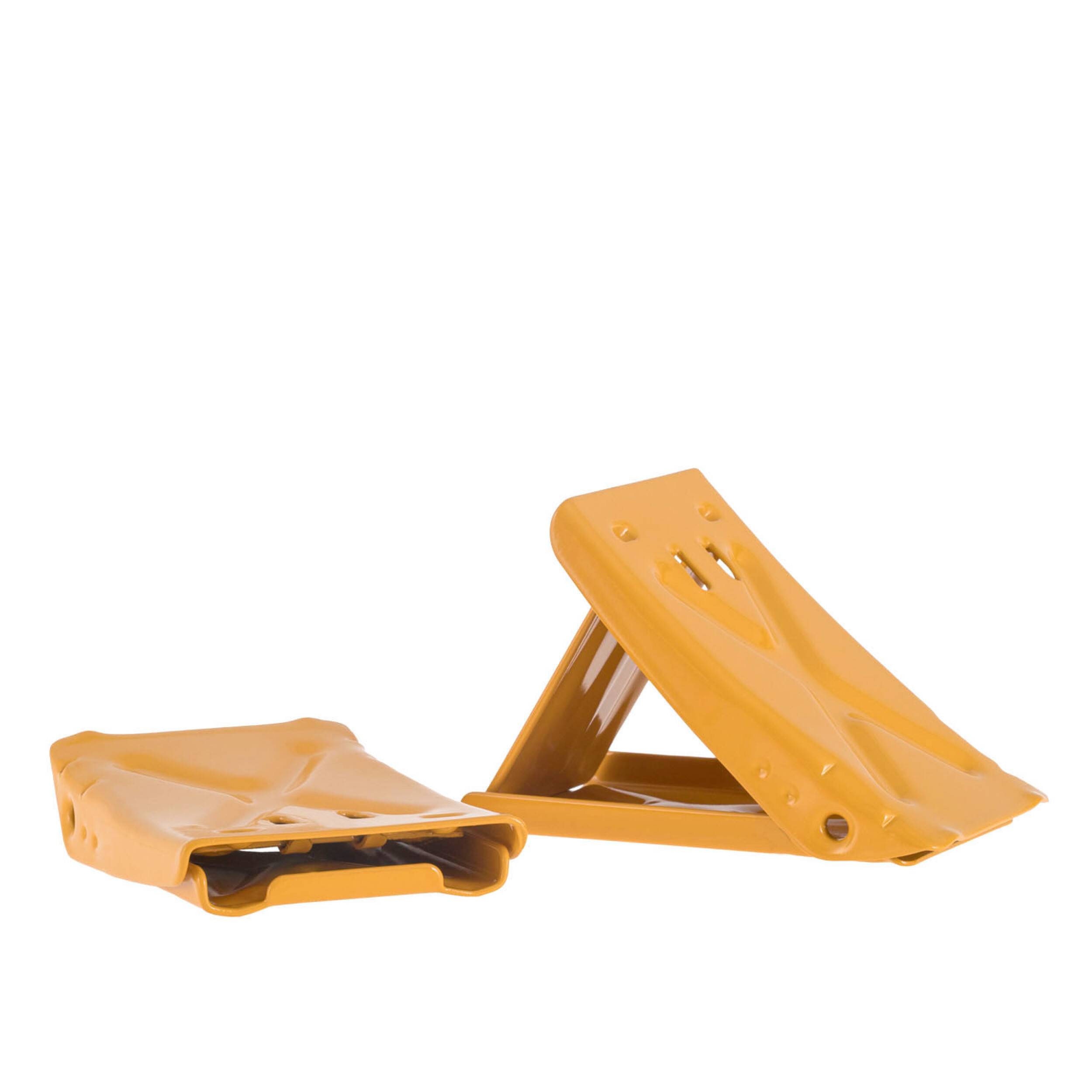 alca® Unterlegkeile Auffahrkeile Metallkeile klappbare Keile Mini 2 Stück 680 kg Traglast je Bremskeil