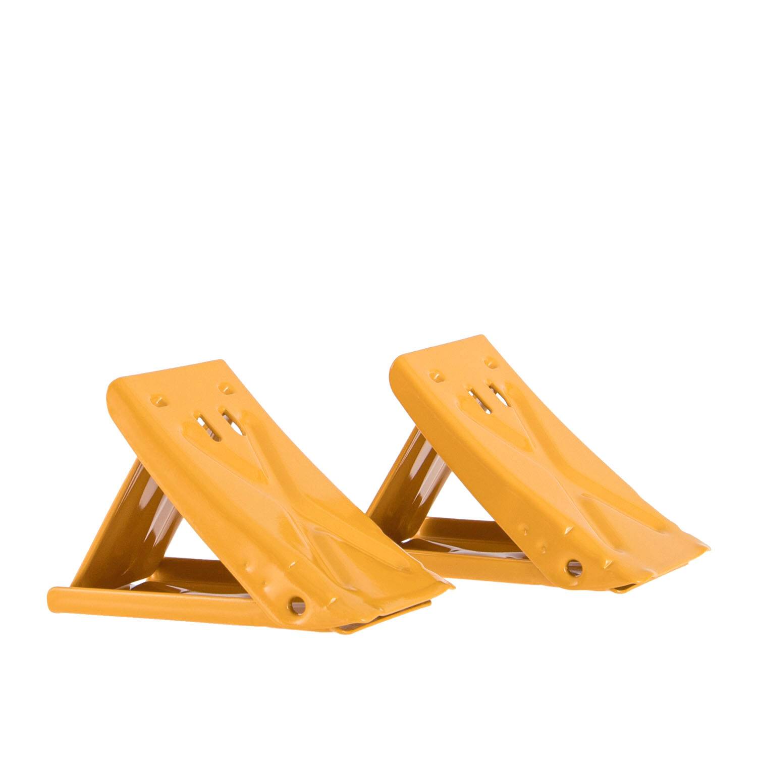 alca® Unterlegkeile aus Metall im 2er Set mit je 680 kg Belastbarkeit Klappbare Konstruktion, Hochwertiger Stahl,