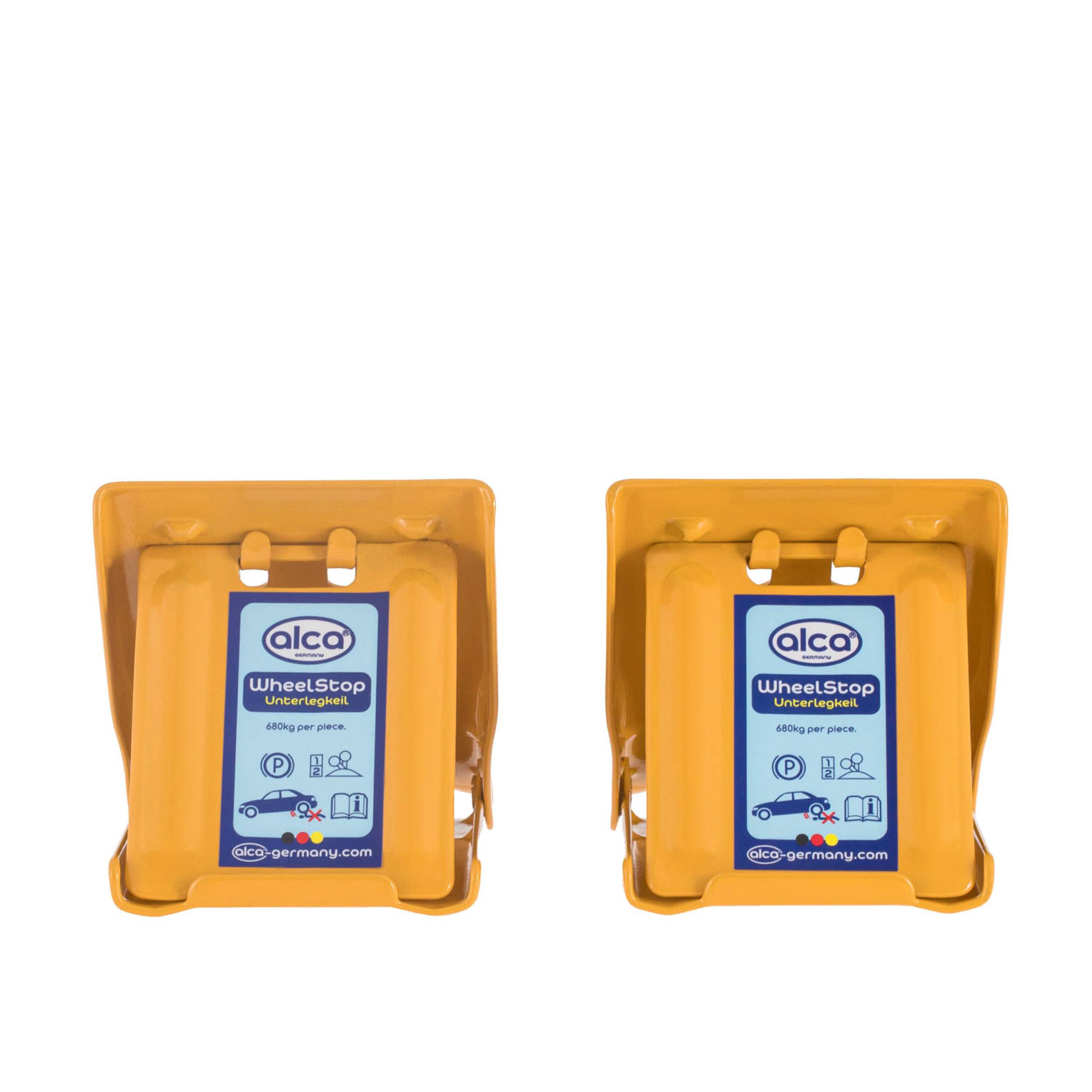 alca® Unterlegkeile Auffahrkeile Metallkeile klappbare Keile Mini 2 Stück 680 kg Traglast je Bremskeil