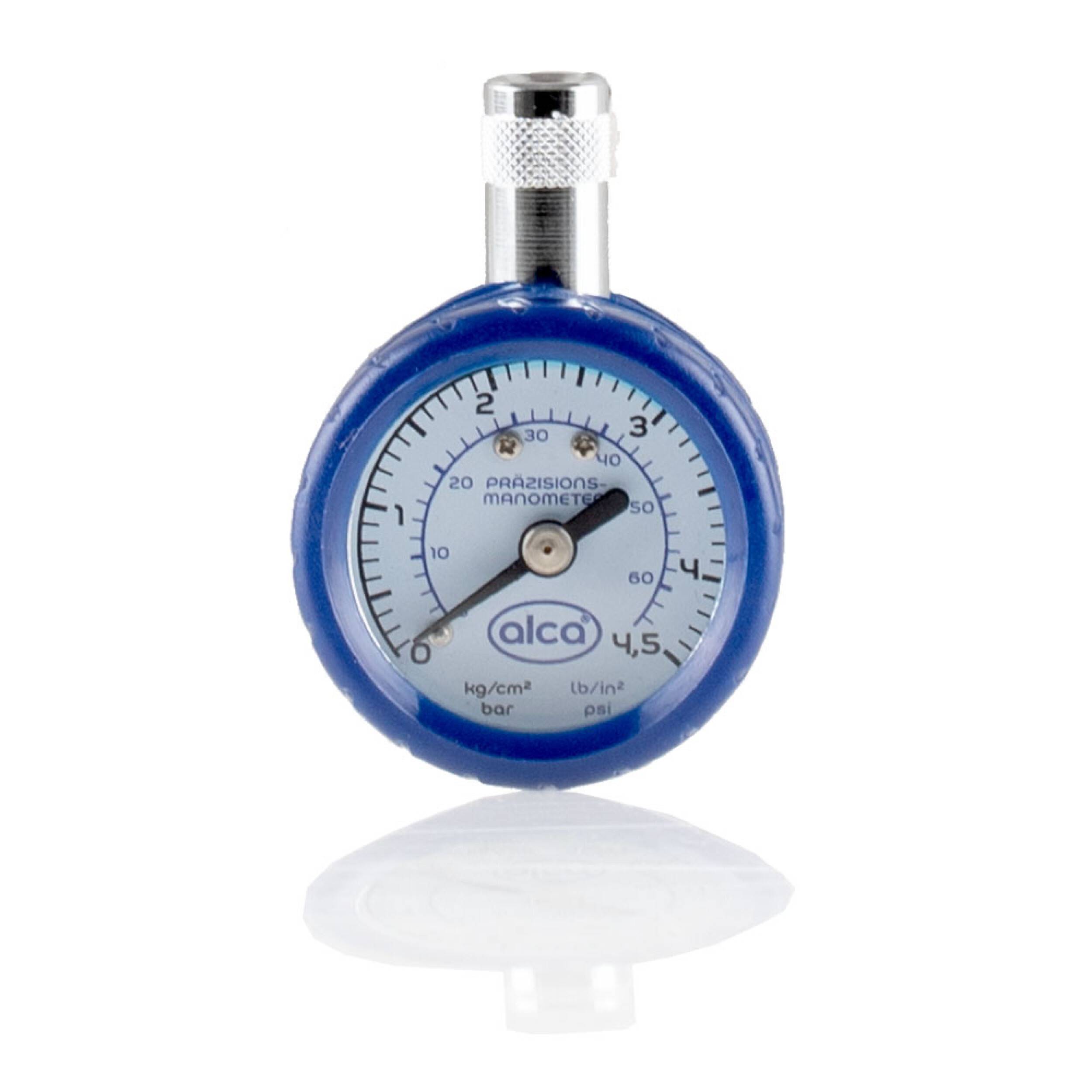 alca® Reifendruckprüfer Luftdruckprüfer Manometer Kontrollsystem für Reifen bis 4,5 bar Druckprüfer Memory Funktion