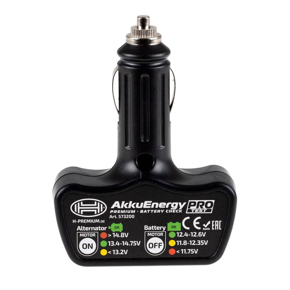 HEYNER® Batterieprüfer 12 V mit LED Anzeige für den Zigarettenanzünder
