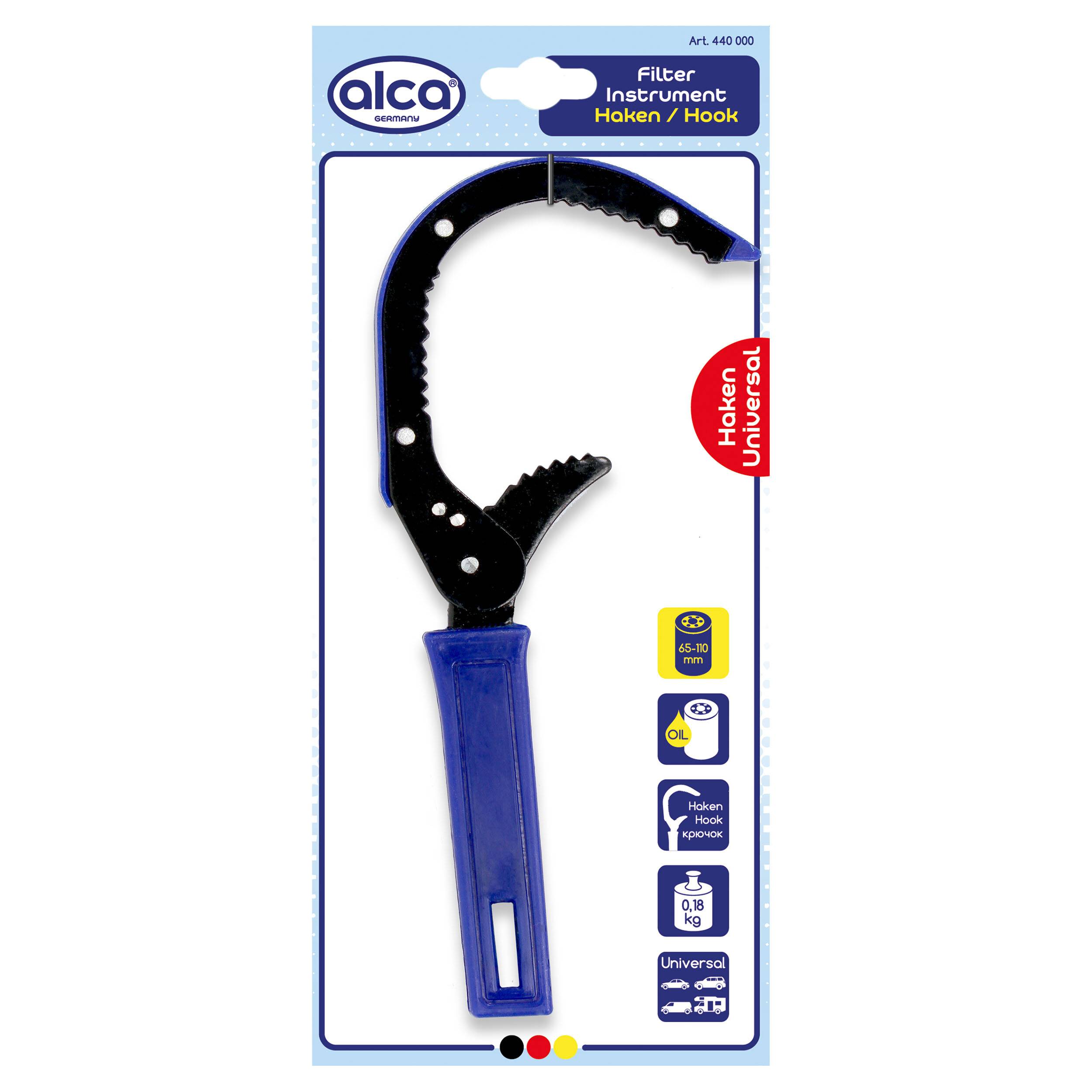 alca® Ölfilterschlüssel 65-110mm, Haken- Krallenform, Entfernung Ölfilter verstellbares Werkzeug für Filter- Ein &