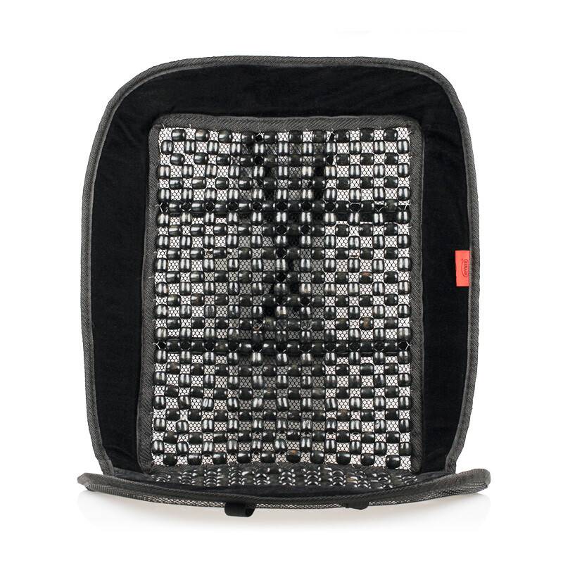 HEYNER® Holzkugel Sitzauflage schwarz – Auto Sitzbezug mit Massageeffekt, belüftet, universell für Fahrer & Beifahrer