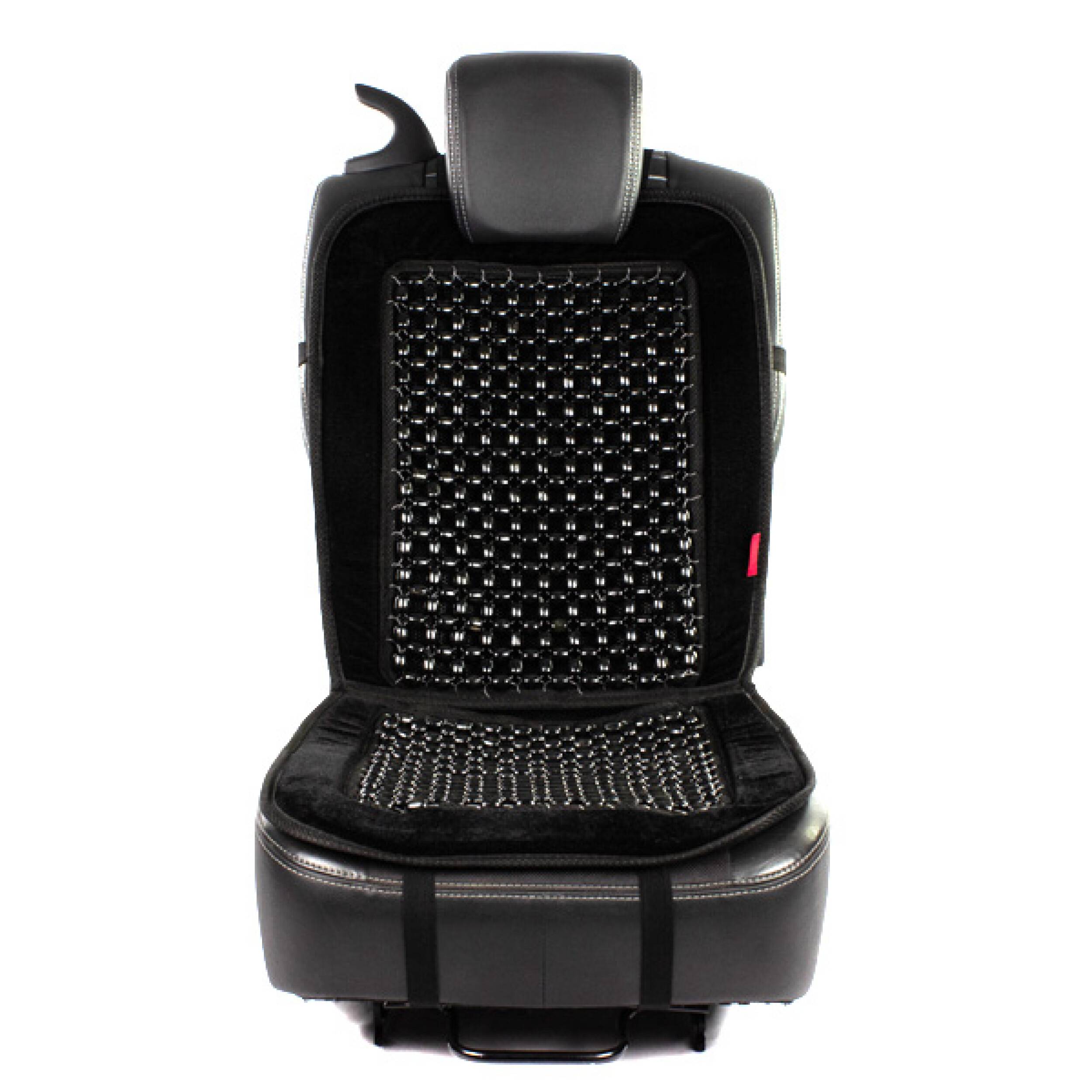 HEYNER® Holzkugel Sitzauflage Retro SCHWARZ Klassiker Kompatibel für VW T1 T2 T3 T4 T5 T6 Bus Van Camping Roadtrip