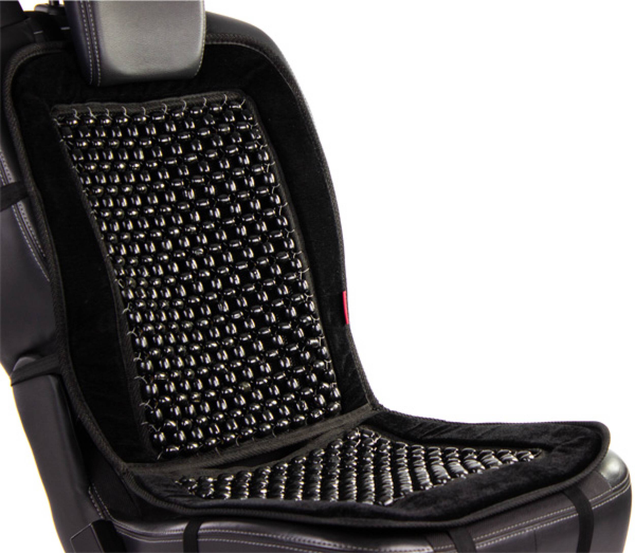 HEYNER® Holzkugel Sitzauflage Retro SCHWARZ Klassiker Kompatibel für VW T1 T2 T3 T4 T5 T6 Bus Van Camping Roadtrip