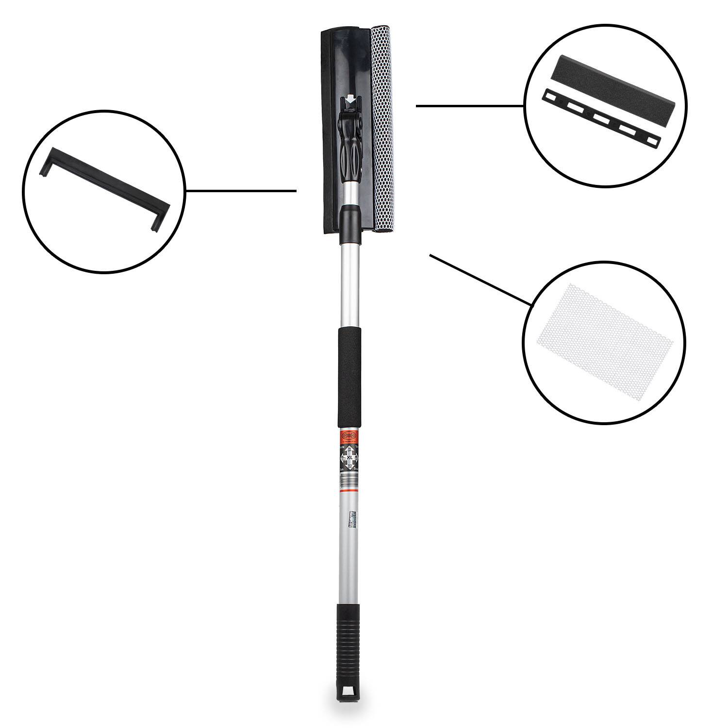 HEYNER® Ersatzkit 26 cm breit für HEYNER® Scheibenreiniger Alu S & XL Set bestehend aus Gummilippe & Schaumstoff