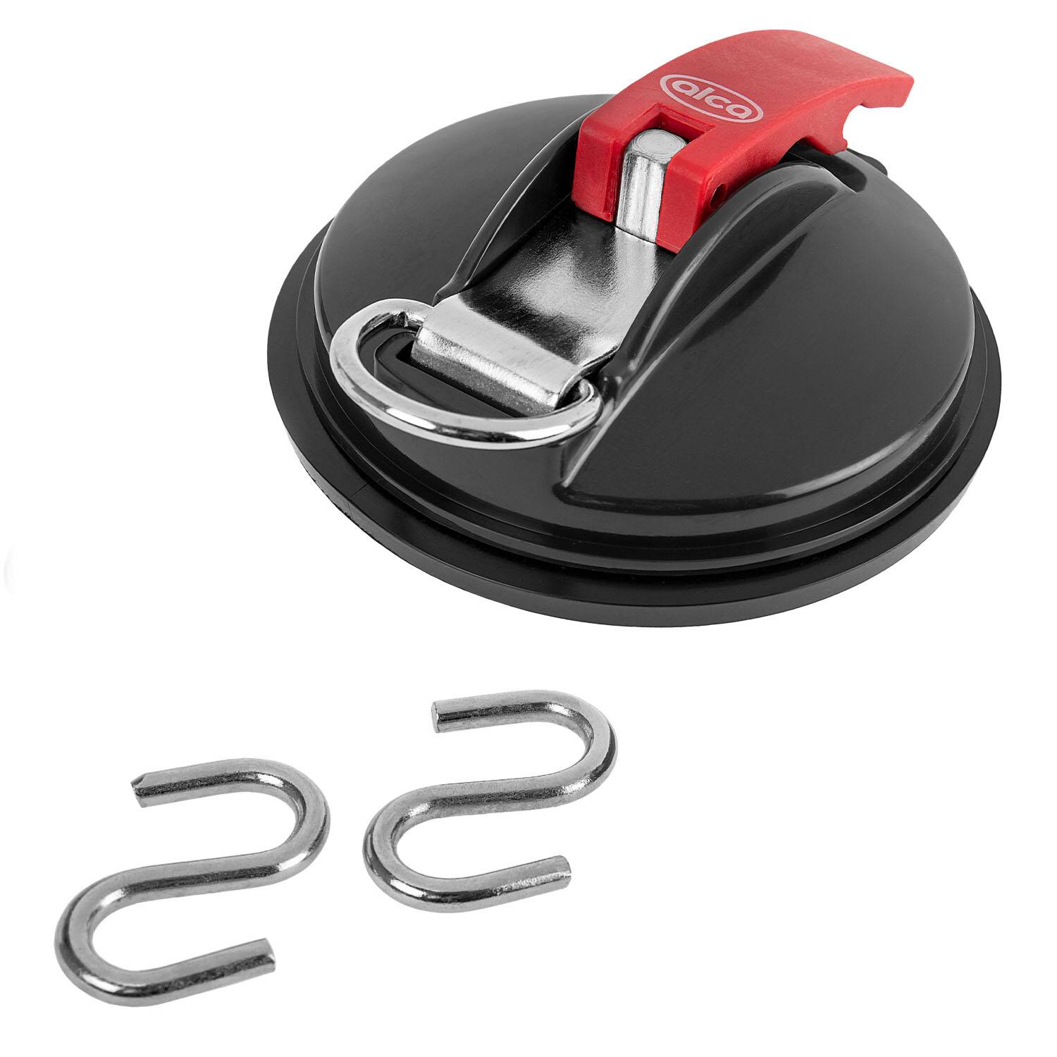 alca® Saugnapfbefestigung 10 kg Tragkraft mit Doppel S-Haken Anker Haken extra starke Befestigung Zubehör für Auto