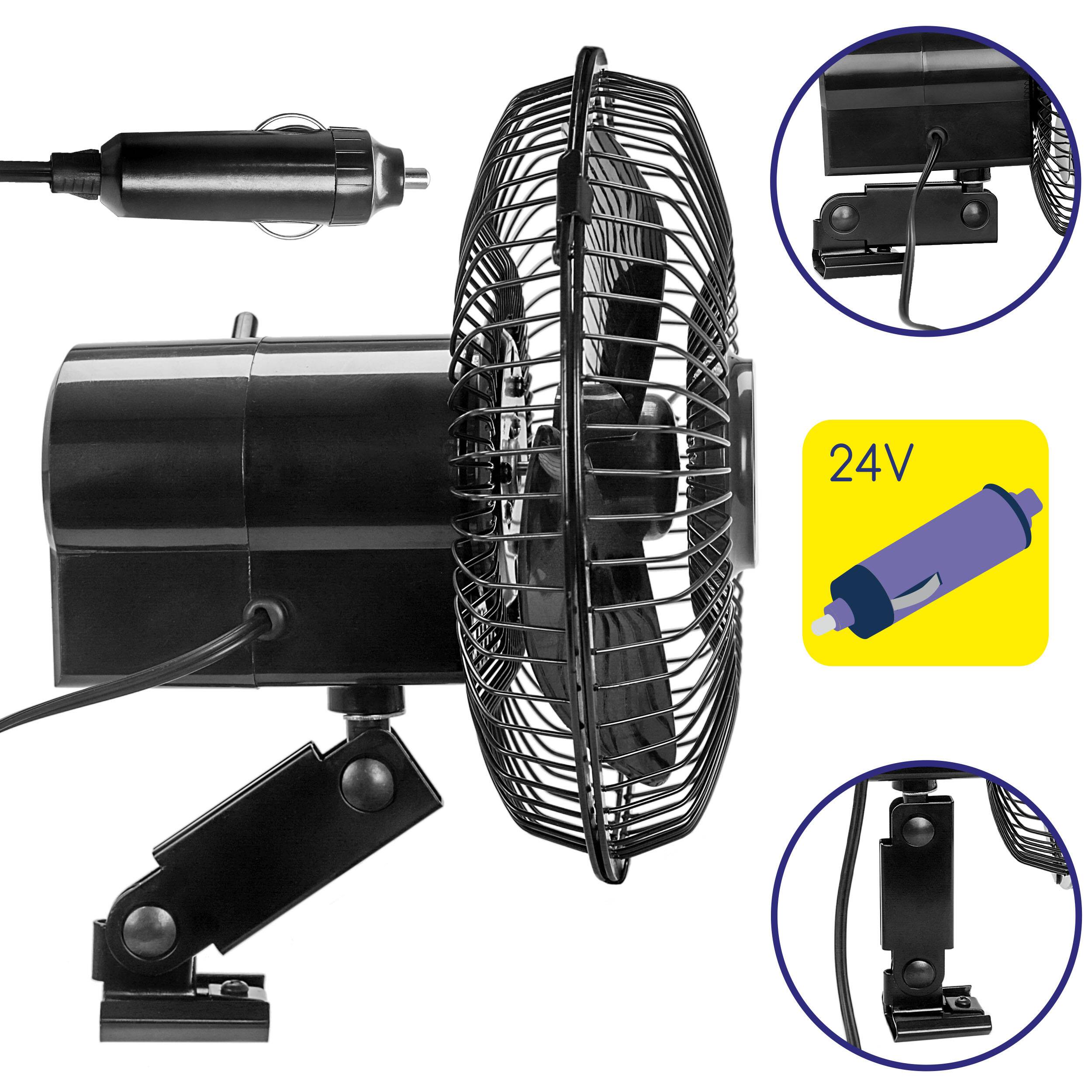 alca® Ventilator 24 V oszillierend sowie starr für Lkw-Nutzfahrzeuge Fahrzeugventilator mit