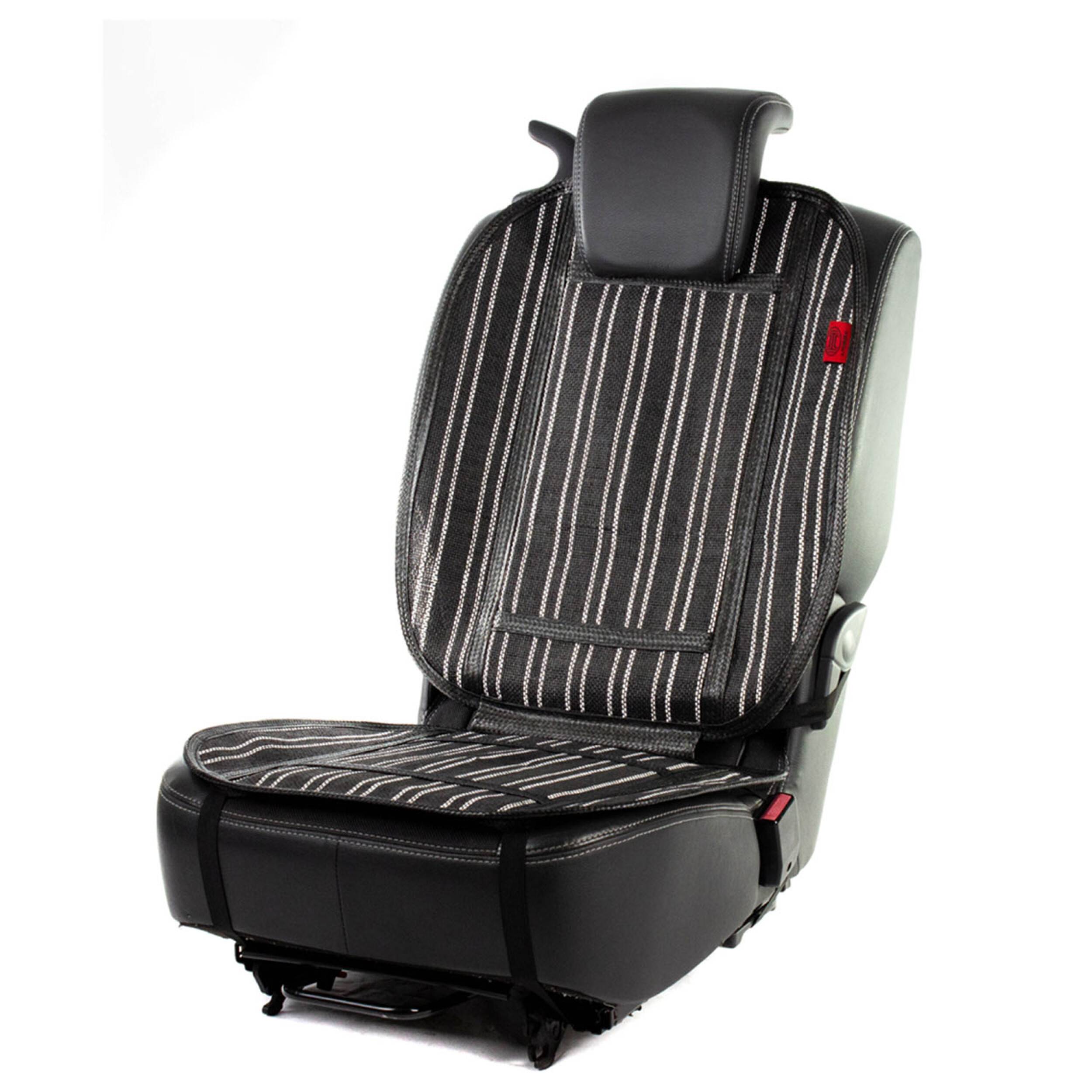 HEYNER® Klimasitzauflage belüftet Auto kühlend atmungsaktiv vorn gegen Schwitzen Sitzauflage Sitzbezug Kühlung