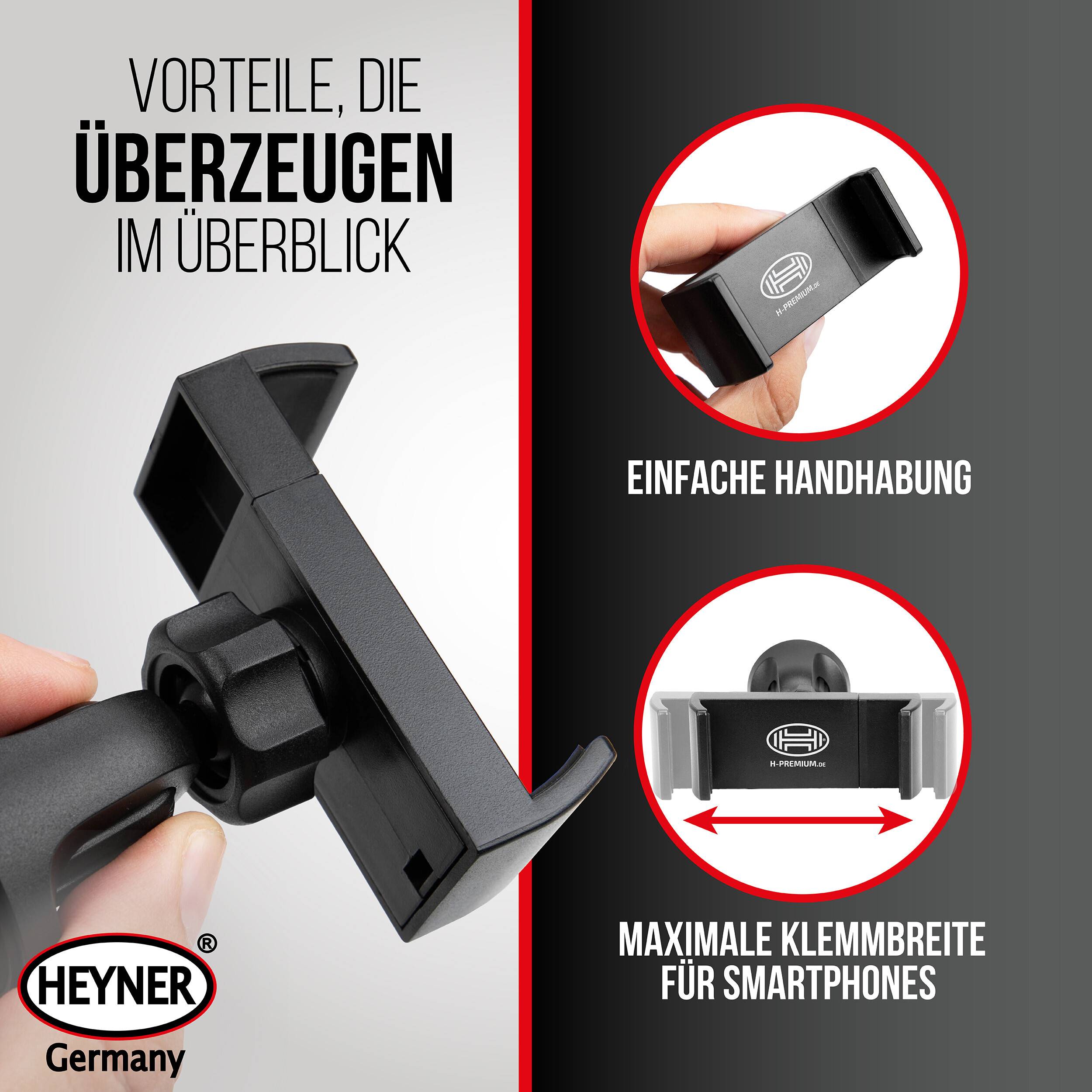 HEYNER® Telefonhalter für Lüftungsschlitze