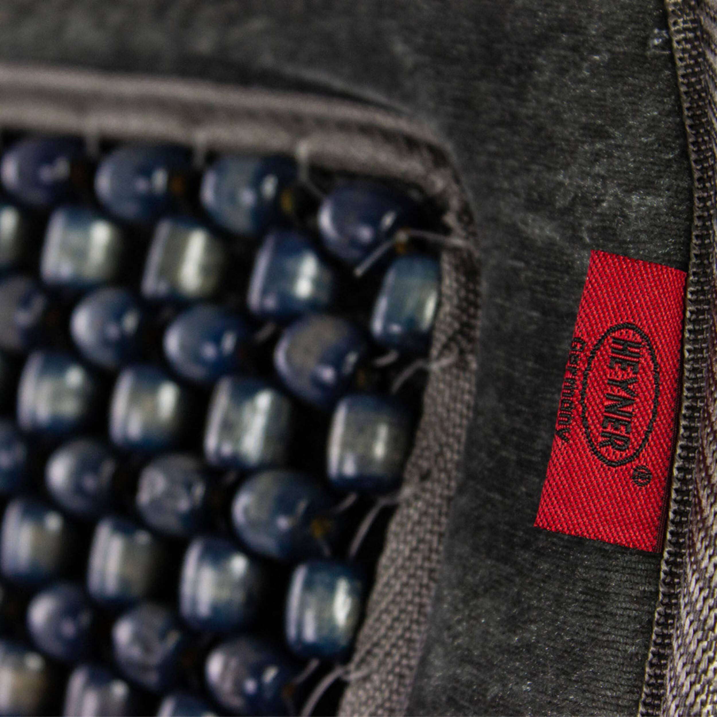 HEYNER® Holzkugel Sitzauflage Retro GRAU Klassiker Klassiker Kompatibel für VW T1 T2 T3 T4 T5 T6 Bus Van Camping