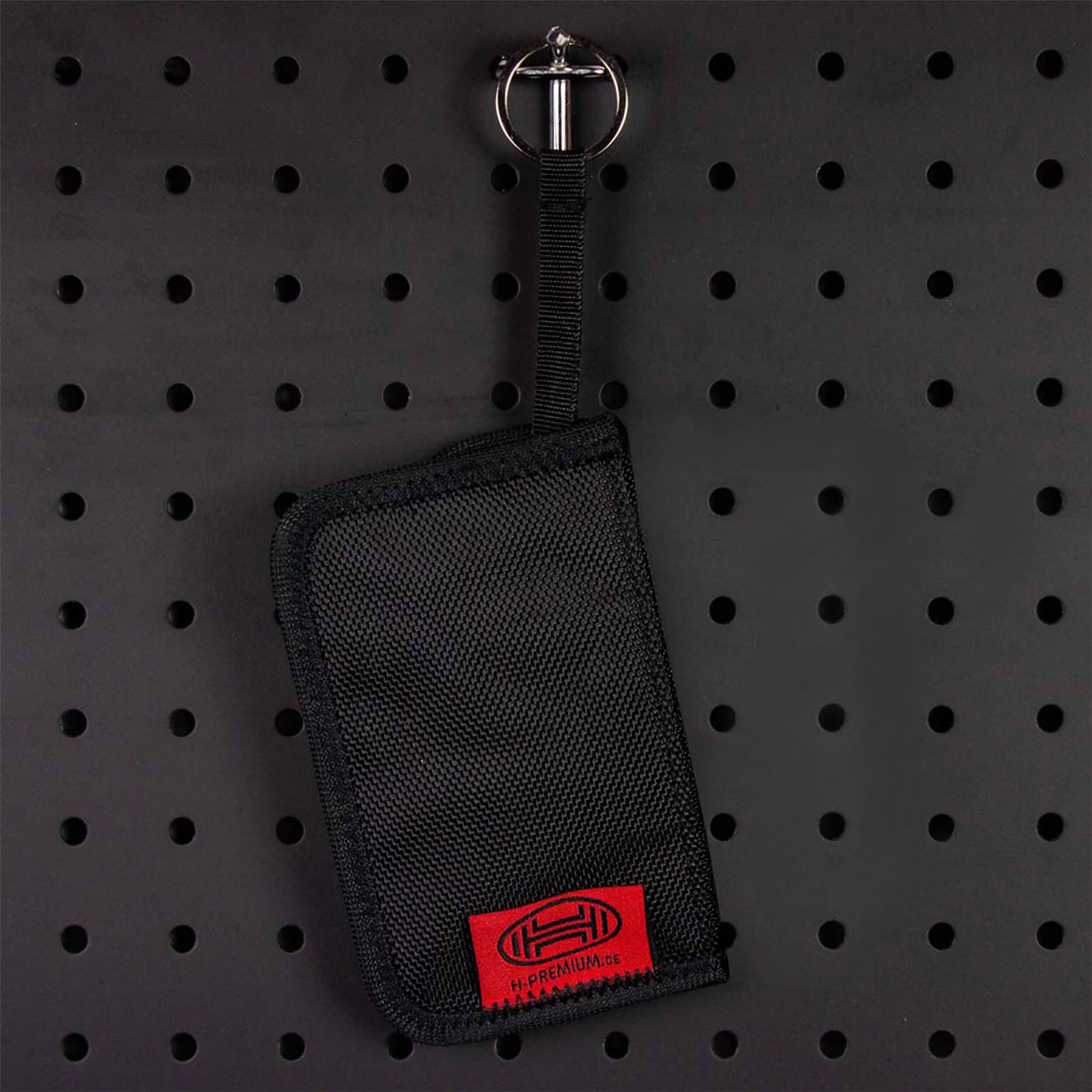 HEYNER® RFID-Schlüsseltasche mit Signalblocker – für Keyless-Go, Kreditkarten & Ausweise, Oxford-Gewebe 1680D, mit