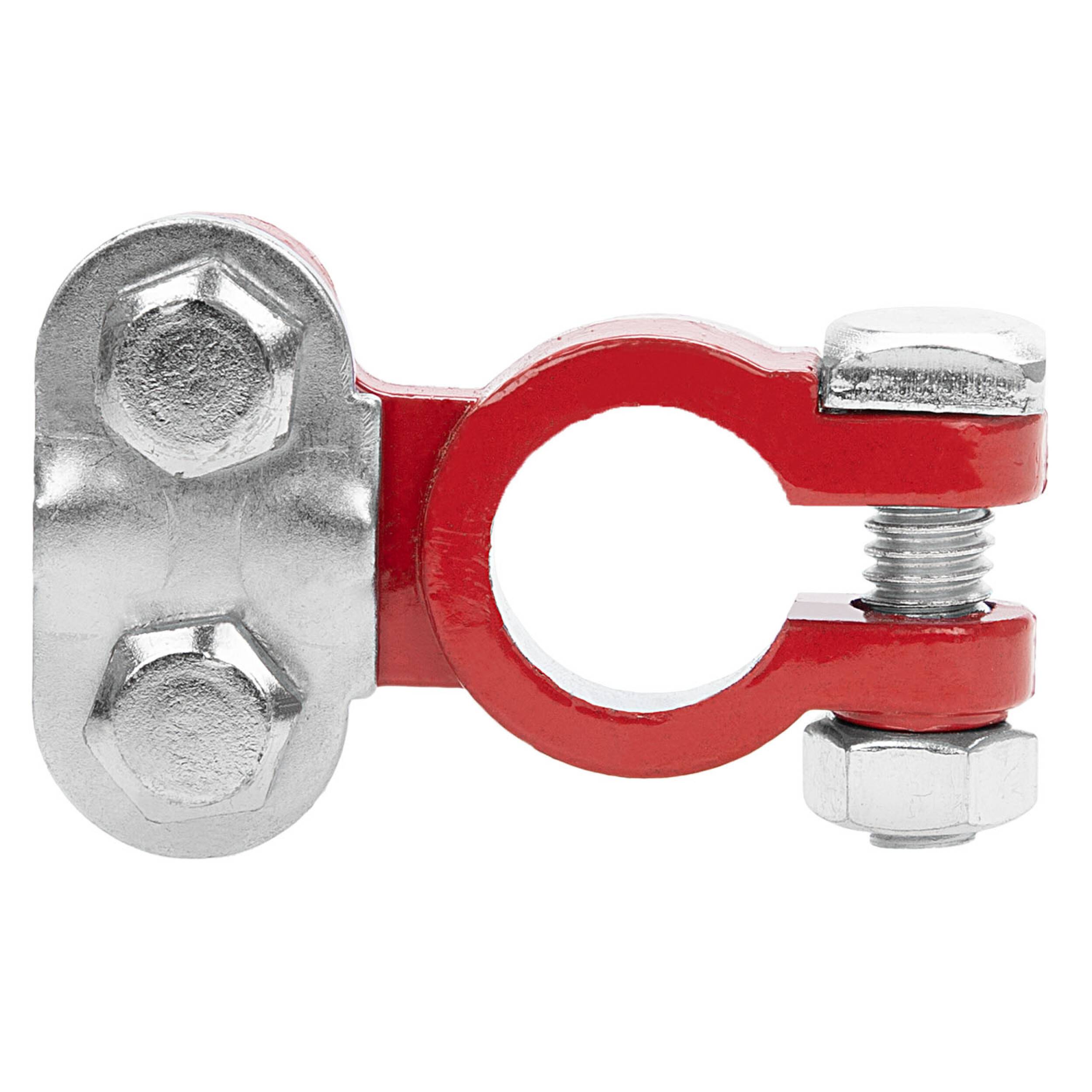 alca® Batterie-Polklemme Plus (+) rot 6/12 Volt Autobatterie Klemme Batteriepoladapter Anschlussklemme Batteriepolklemme