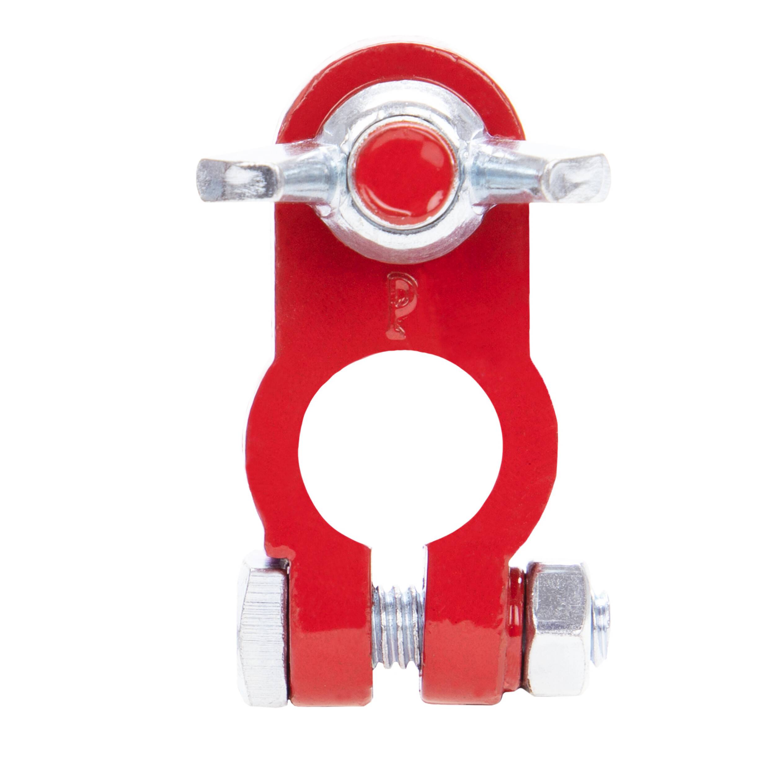 alca® Batterie-Polklemme Wing Plus (+) rot 12/24 Volt Autobatterie Klemme Batteriepoladapter Anschlussklemme