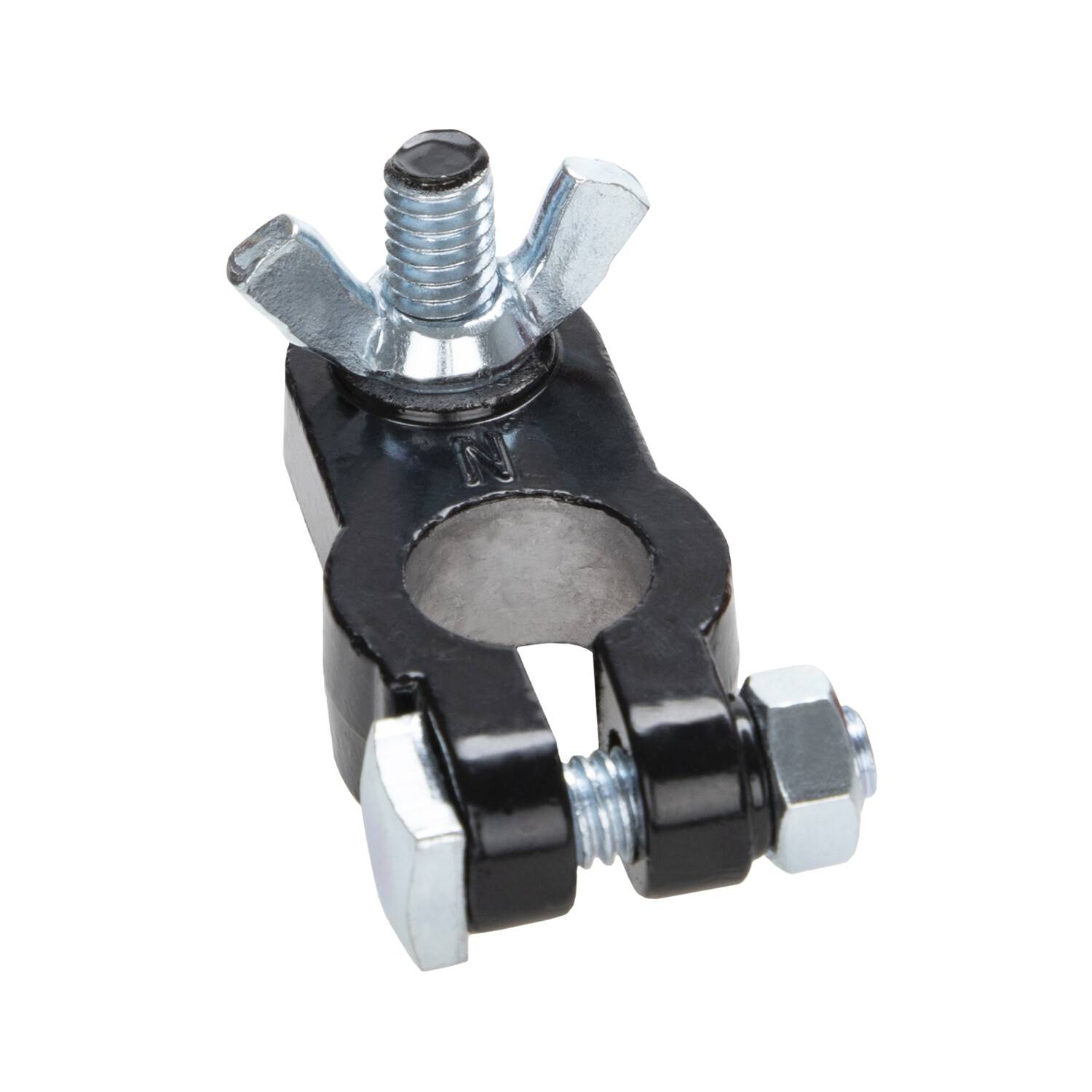 alca® Batterie-Polklemme Wing Minus (-) schwarz 12/24 Volt Autobatterie Klemme Batteriepoladapter Anschlussklemme