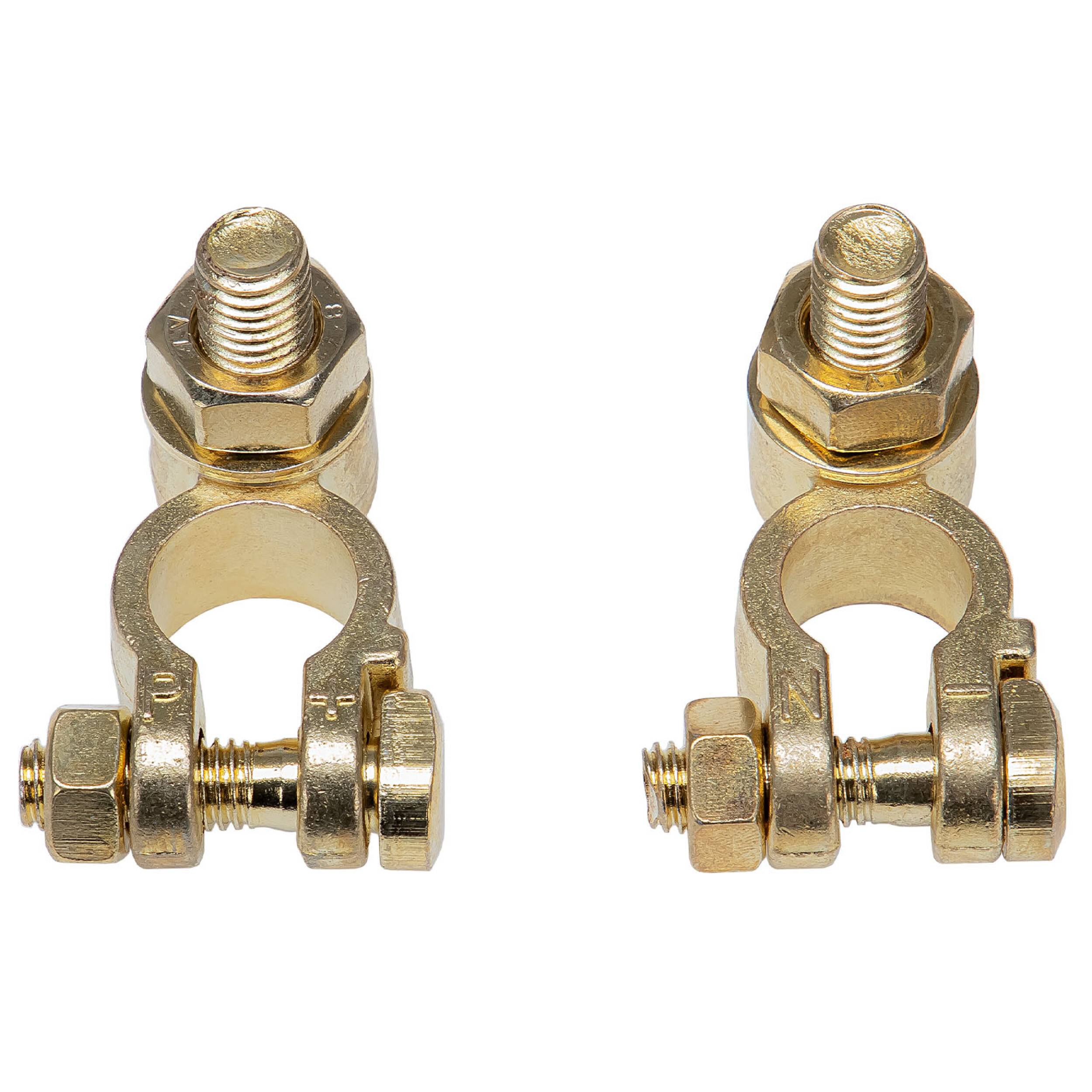 alca® Batterie-Polklemmen Set 2 St. für Kabelschuhe 12 Volt Autobatterie Klemme Batteriepoladapter Anschlussklemme