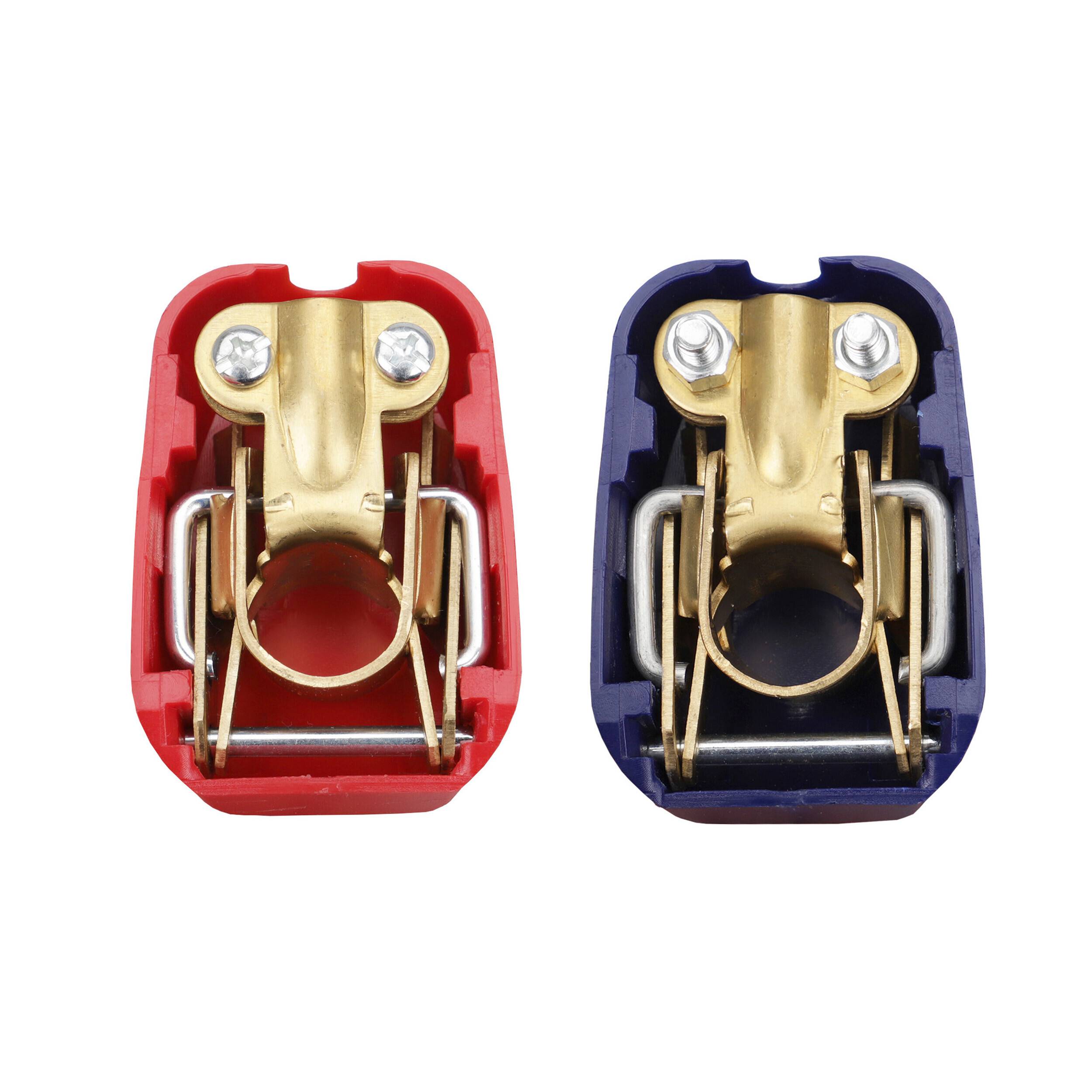 alca® Batterieklemmen Clip Fix Batterie Polklemmen QuickClip für Autobatterie 12V Pos/Neg Batterieanschluss