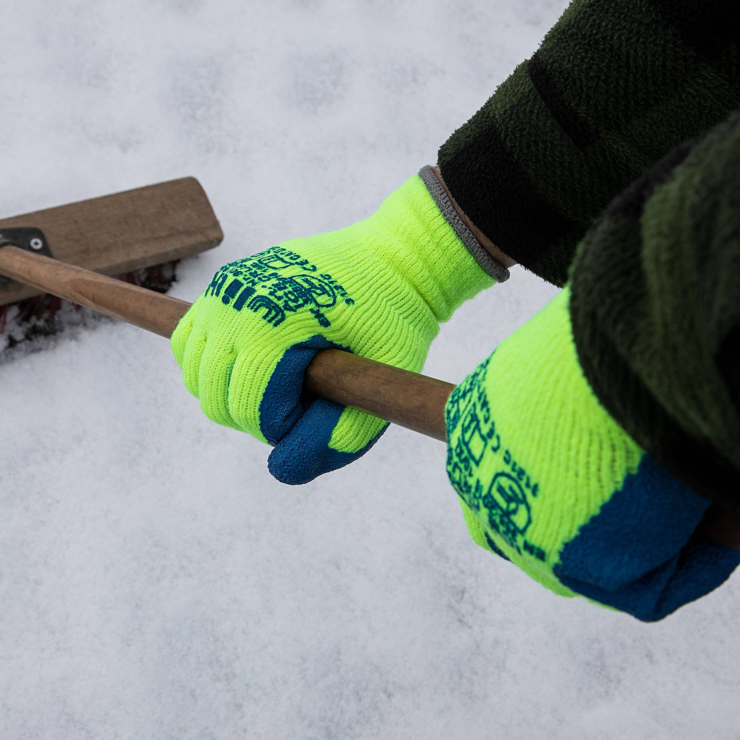 alca® Arbeitshandschuhe für Winter, gefüttert warm, warngelb, Gr. 10 Schutzhandschuhe für Damen & Herren