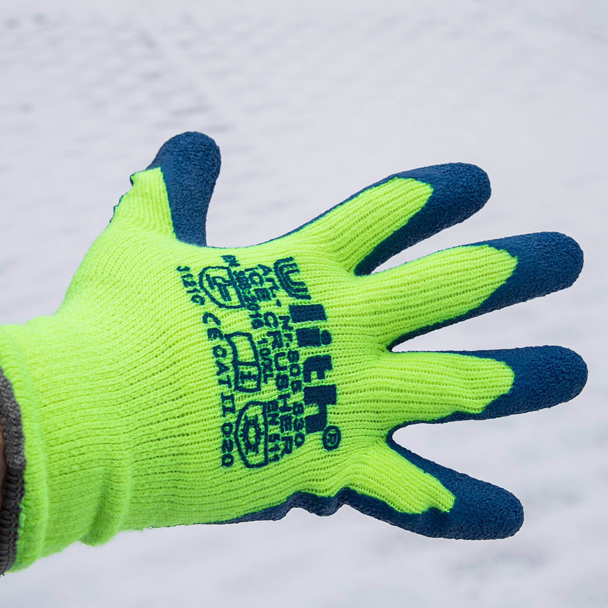 alca® Arbeitshandschuhe für Winter, gefüttert warm, warngelb, Gr. 10 Schutzhandschuhe für Damen & Herren