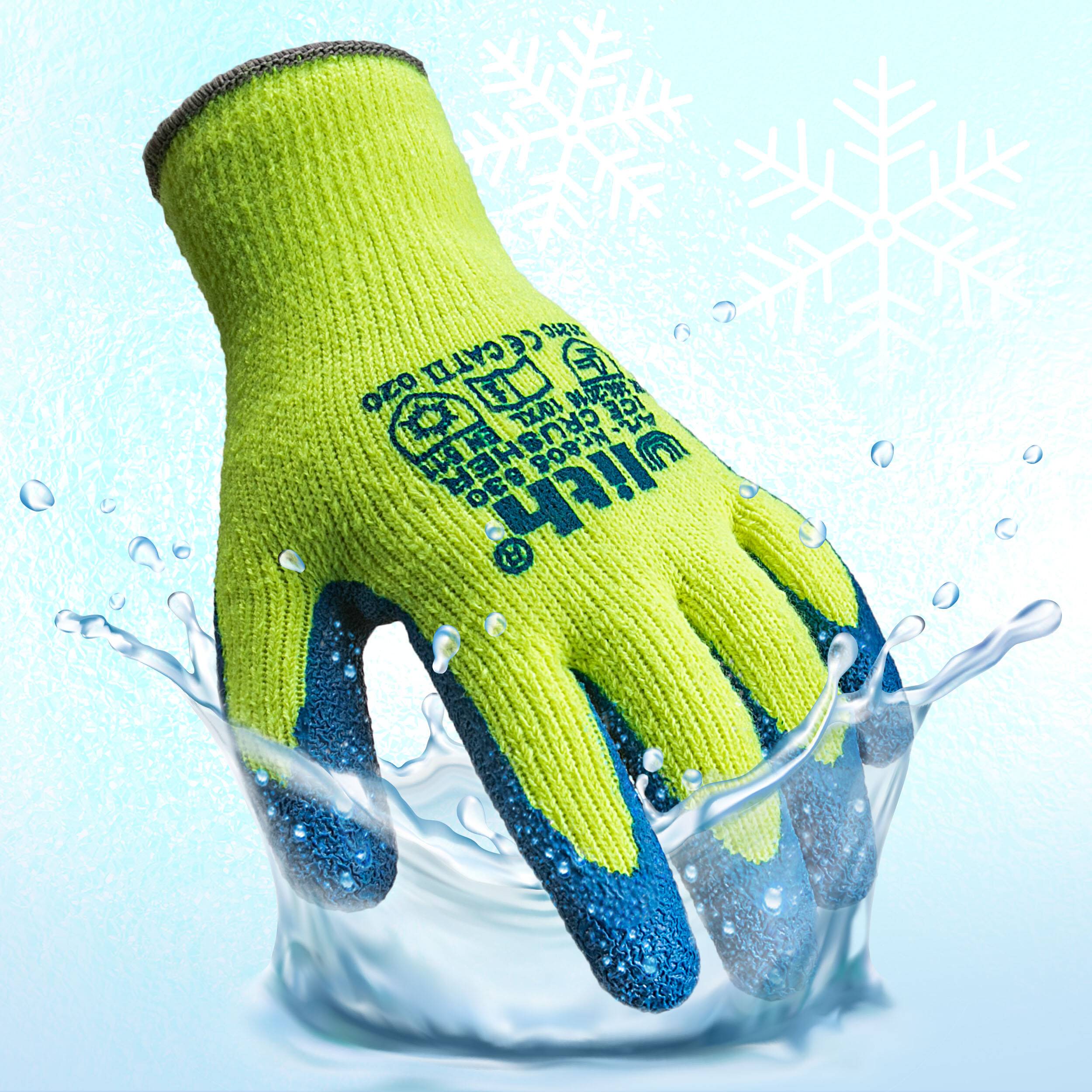 alca® Arbeitshandschuhe für Winter, gefüttert warm, warngelb, Gr. 10 Schutzhandschuhe für Damen & Herren