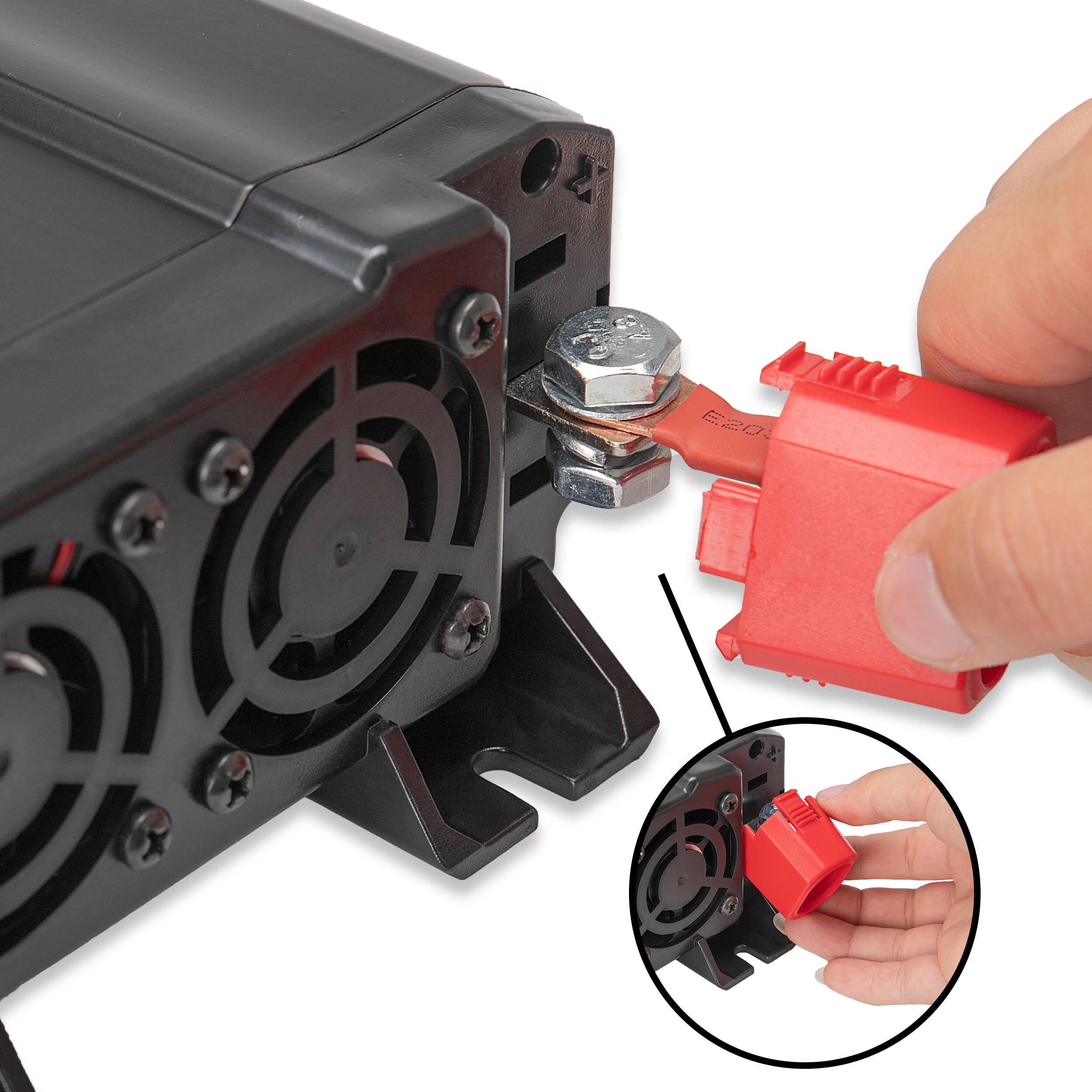 HEYNER® Wechselrichter Zigarettenanzünder 12V/230V 600W/1200W Dauer/Peak Spannungswandler für Auto & Pkw, 12V zu 230V,