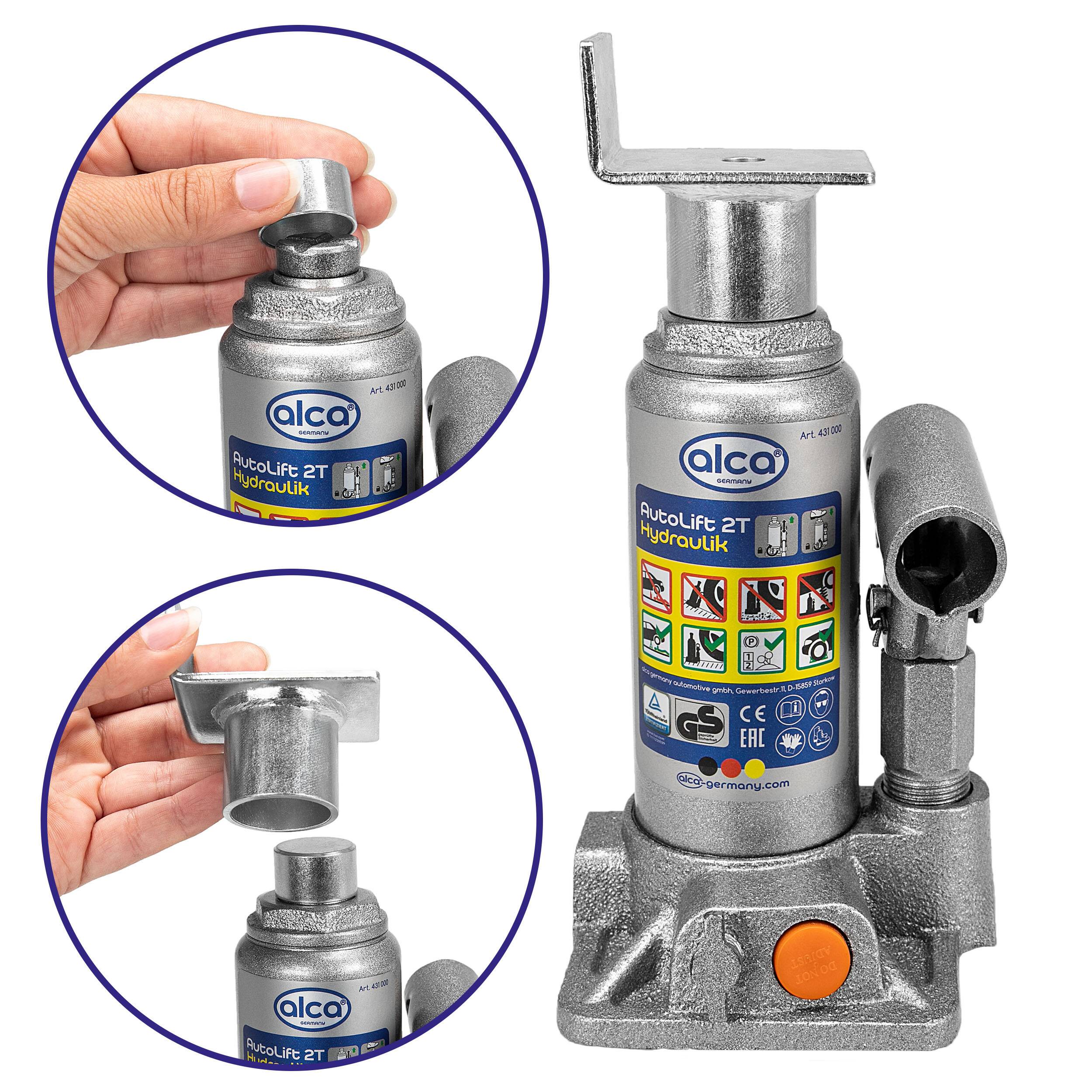 alca® L-Adapter für Stempelwagenheber mit Auflagefläche von 45 x 53 mm Caravan-Zubehör, robustes Material Stahl,
