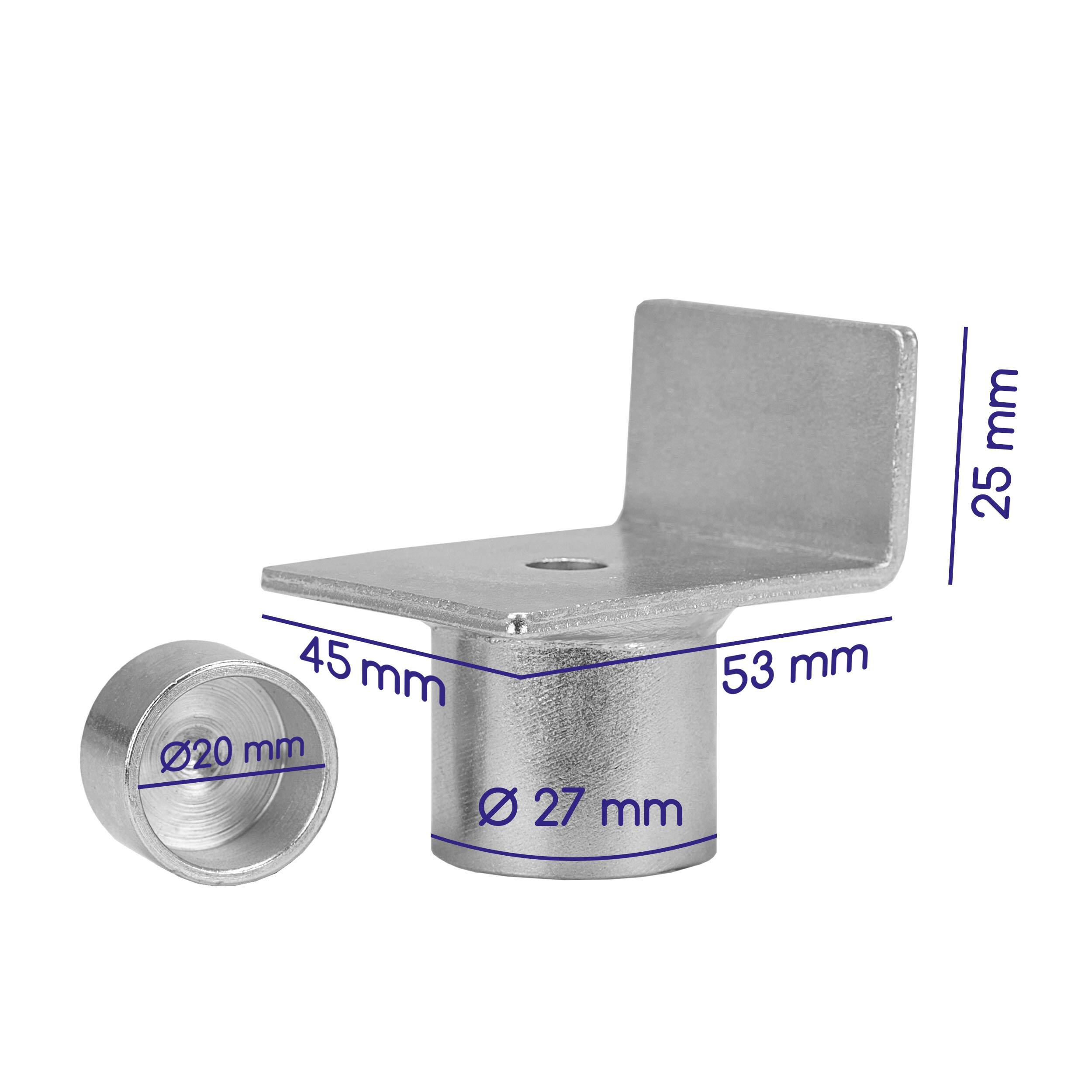 alca® L-Adapter für Stempelwagenheber mit Auflagefläche von 45 x 53 mm Caravan-Zubehör, robustes Material Stahl,