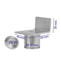 alca® L-Form Adapter für verschiedene Stempelwagenheber<br>L-Adapter Caravan Auflagefläche: 45 x 53 mm Innendurchmesser alca® L-Form Adapter für verschiedene Stempelwagenheber<br>L-Adapter Caravan Auflagefläche: 45 x 53 mm Innendurchmesser