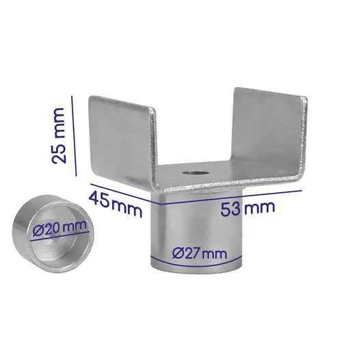 alca® U-Form Adapter für verschiedene Stempelwagenheber<br>U-Adapter Caravan Auflagefläche: 45 x 53 mm Innendurchmesser alca® U-Form Adapter für verschiedene Stempelwagenheber<br>U-Adapter Caravan Auflagefläche: 45 x 53 mm Innendurchmesser