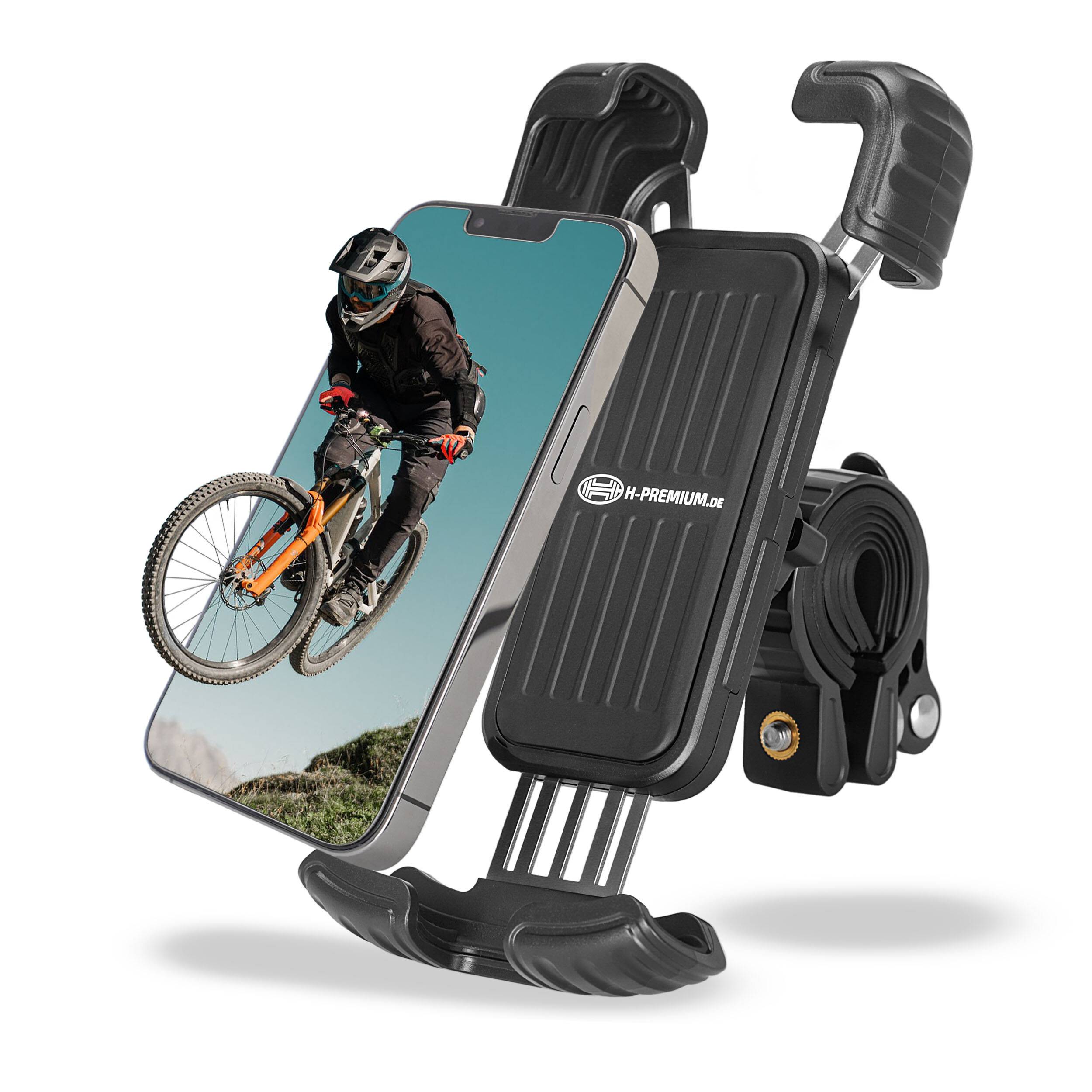 HEYNER® Telefonhalter Fahrrad Lenker 4,6 bis 6,8 Zoll 360° drehbar Handyhalterung Smartphone Halterung E-Bike E-Scooter